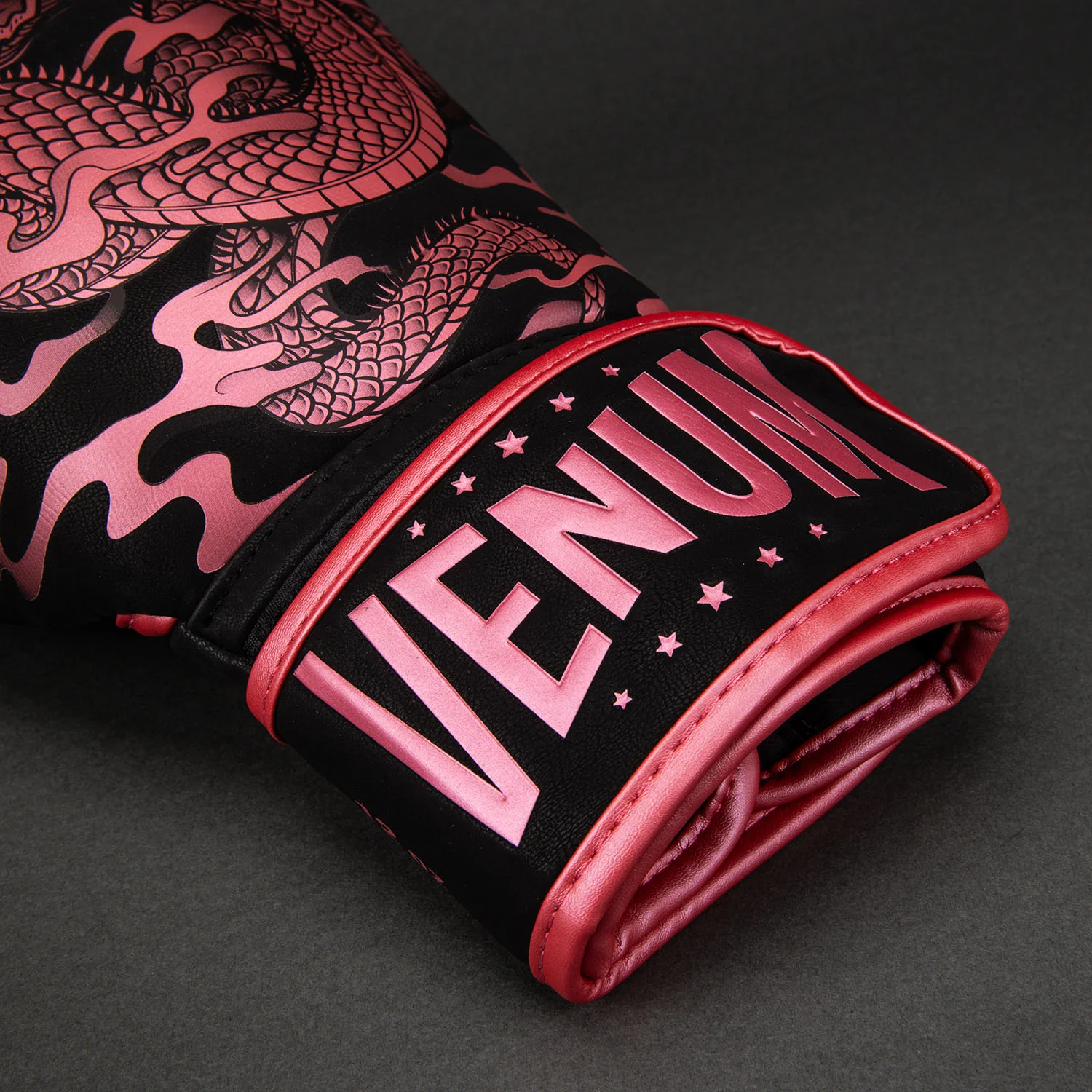 Dragon's Flight Boxing Gloves Black/Metallic Pink - Image 5