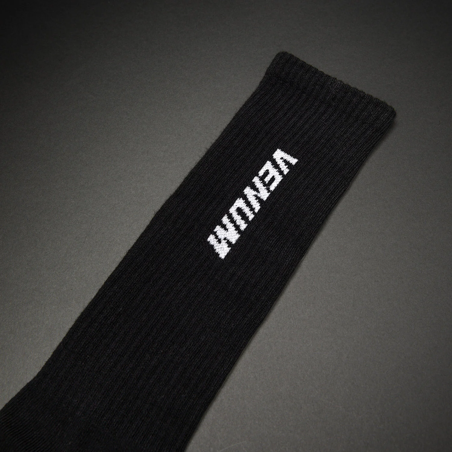 Venum Essential Over-the-Calf Socks - Black/White - Image 2