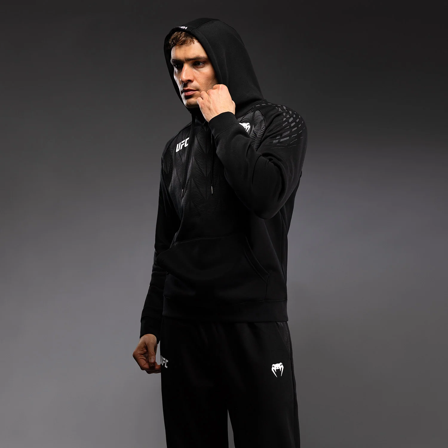 Men’s UFC Zenith by Venum Replica Black Pullover Hoodie - Image 3