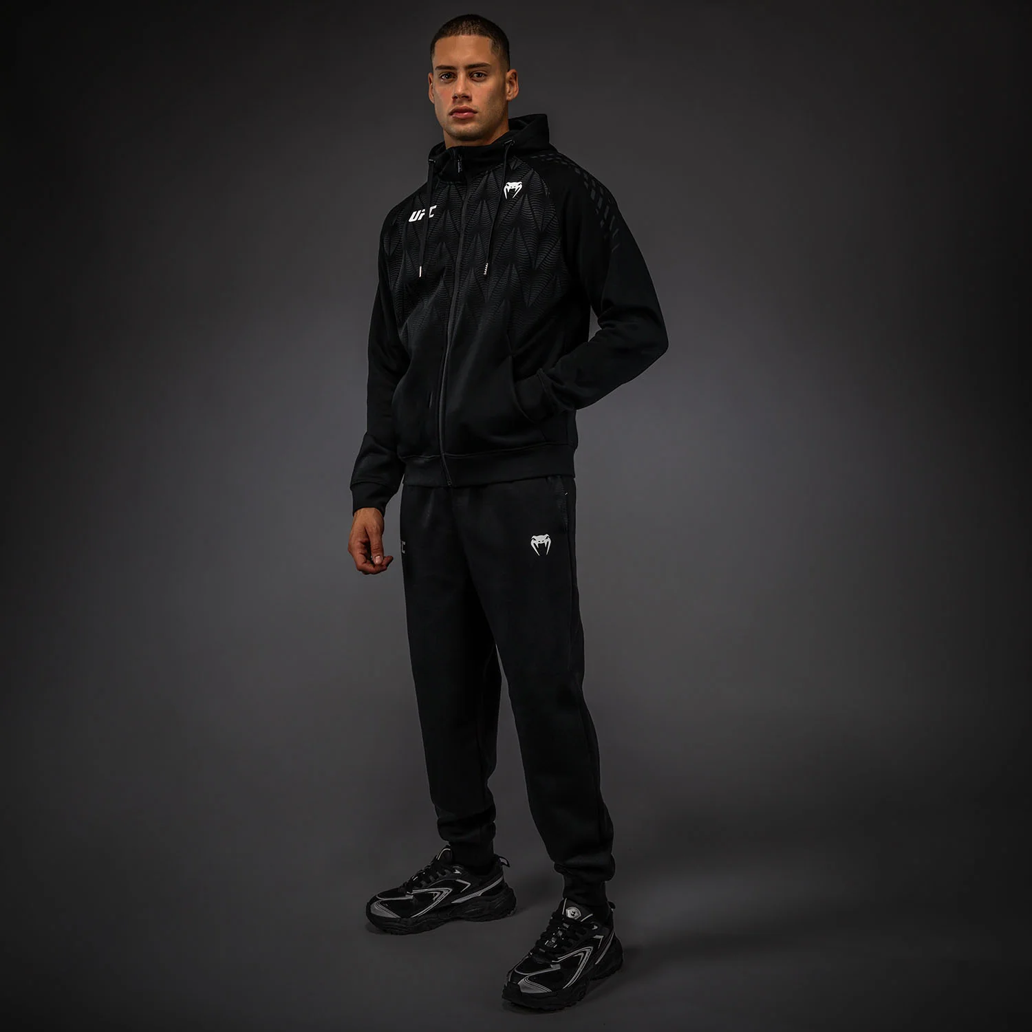 Men’s UFC Zenith by Venum Replica Black Zip Hoodie - Image 7