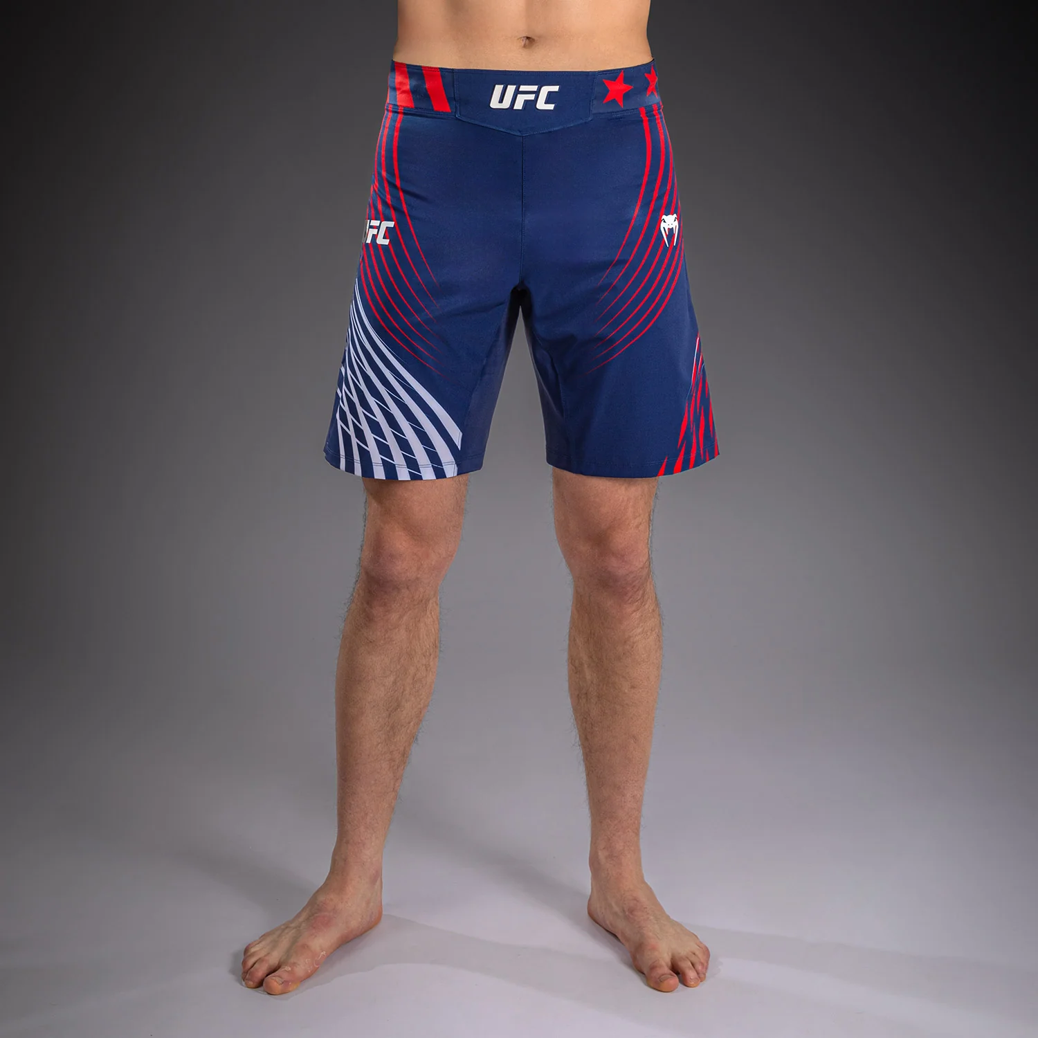 Men's UFC Freedom 250 by Venum Blue Personalized Authentic Fight Night Long Fit Fight Short - Image 2
