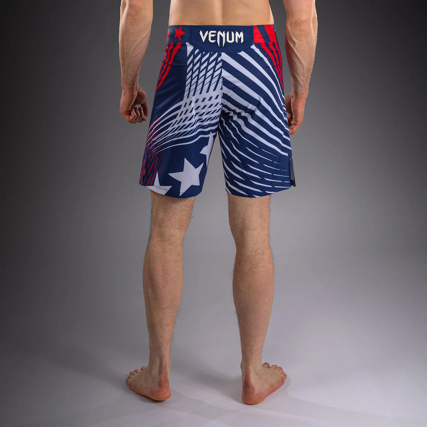 Men's UFC Freedom 250 by Venum Blue Personalized Authentic Fight Night Long Fit Fight Short - Image 5
