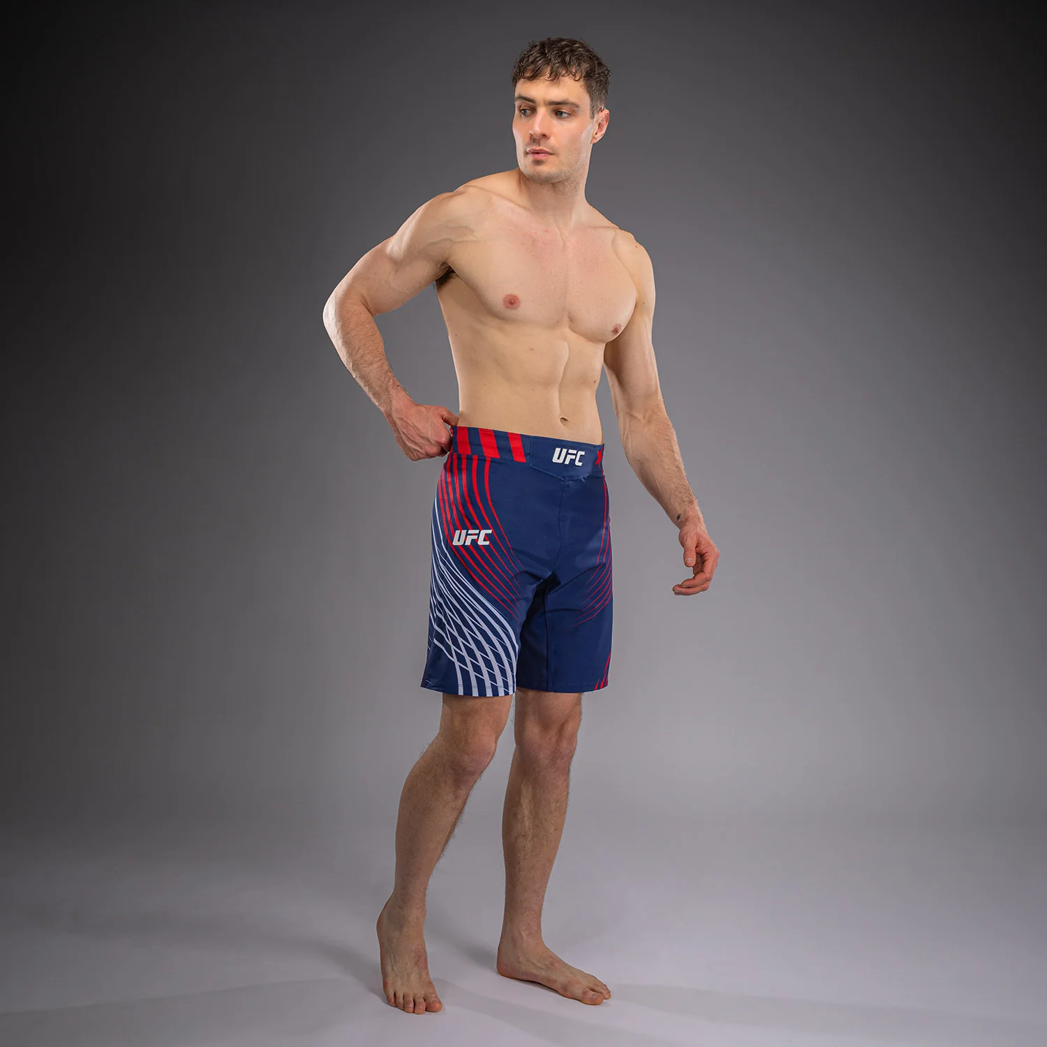 Men's UFC Freedom 250 by Venum Blue Personalized Authentic Fight Night Long Fit Fight Short - Image 7