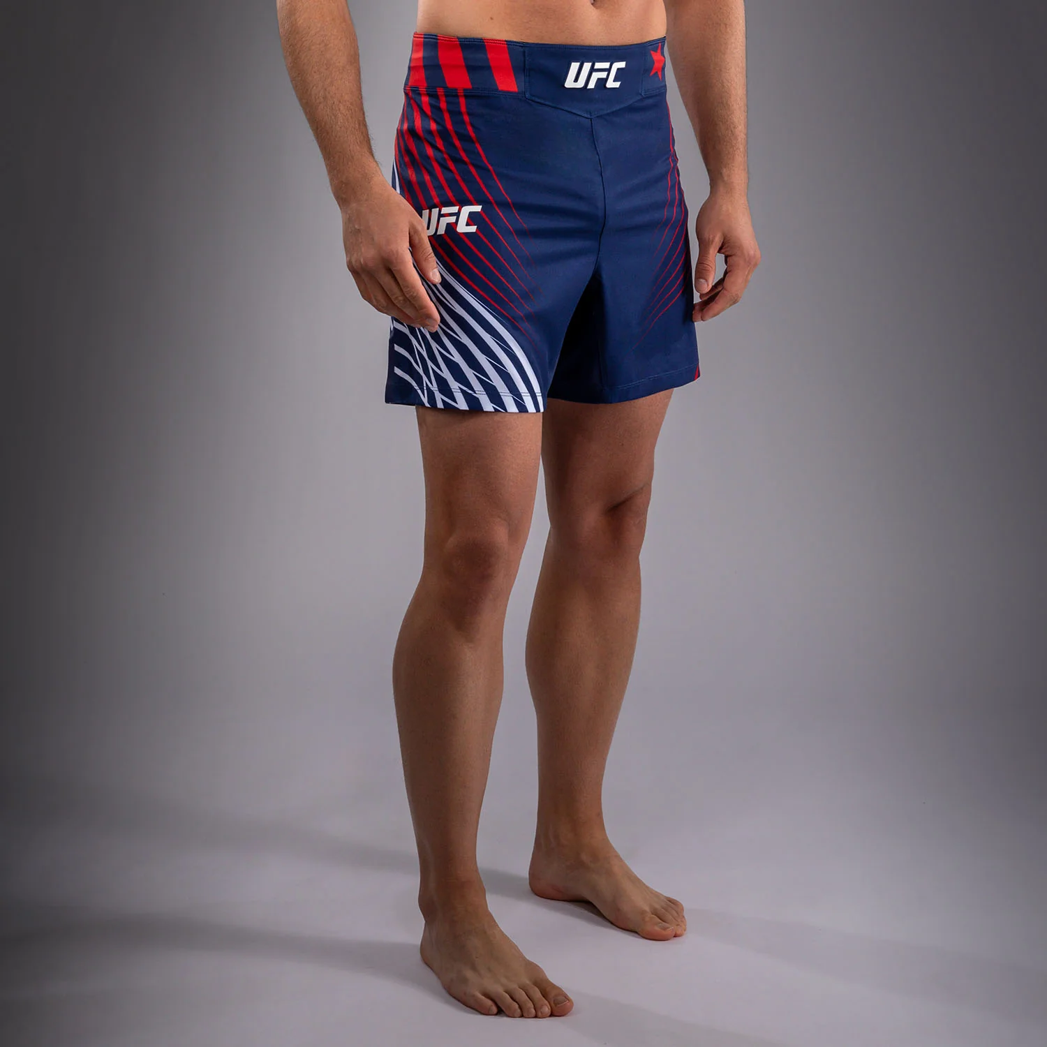 Men's UFC Freedom 250 by Venum Blue Personalized Authentic Fight Night Short Fit Fight Short - Image 3