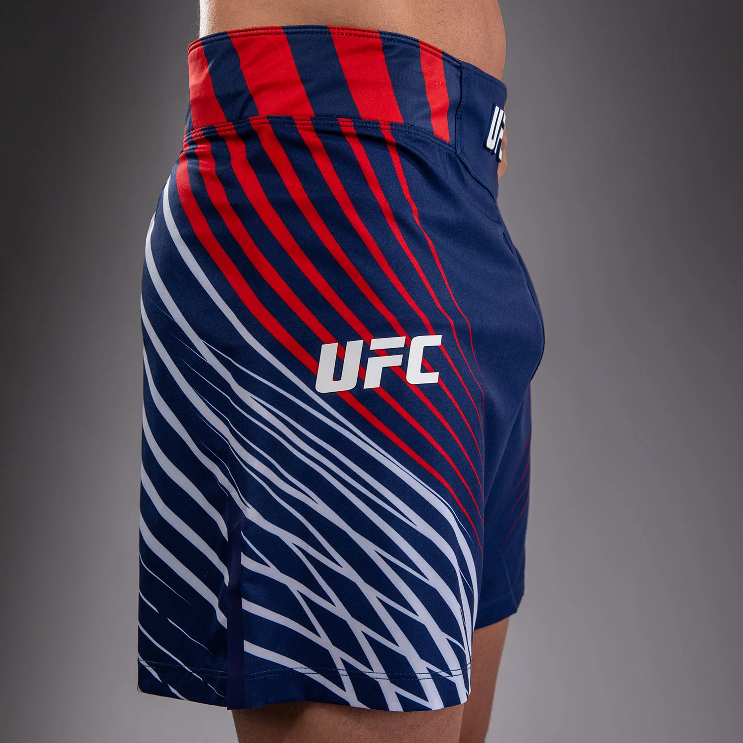 Men's UFC Freedom 250 by Venum Blue Personalized Authentic Fight Night Short Fit Fight Short - Image 7