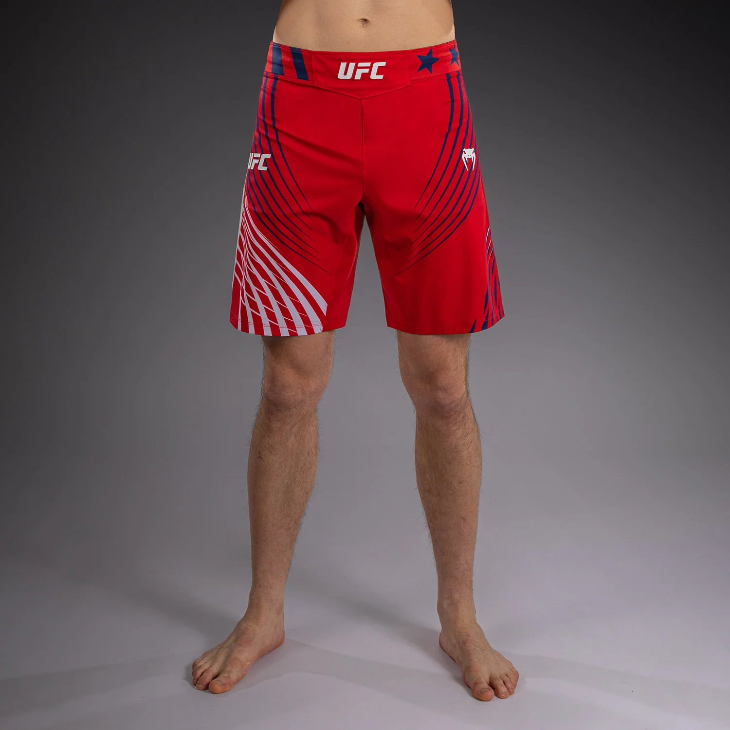 Men's Official UFC Freedom 250 by Venum Red Authentic Fight Night Short Fit Fight Short - Image 2