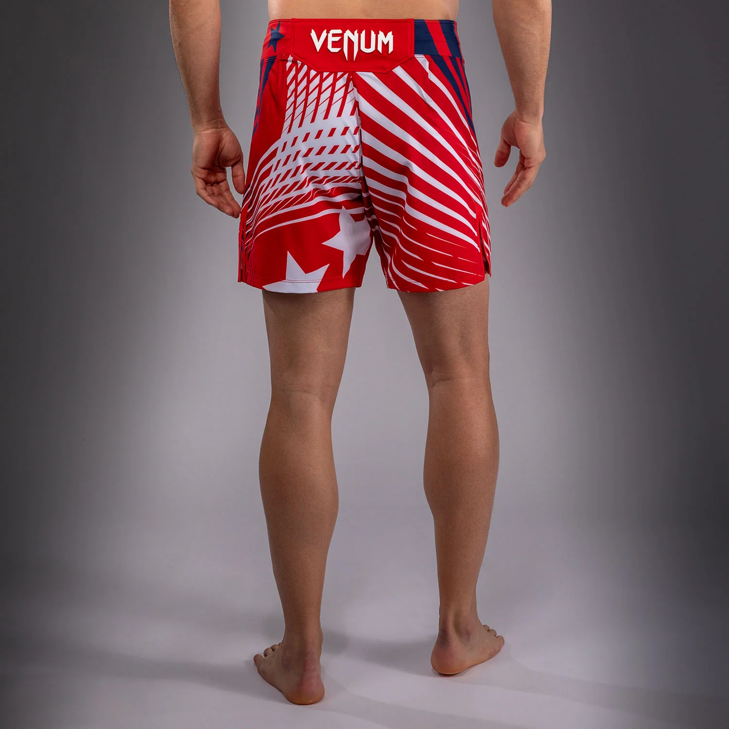 Men's Official UFC Freedom 250 by Venum Red Authentic Fight Night Short Fit Fight Short - Image 4