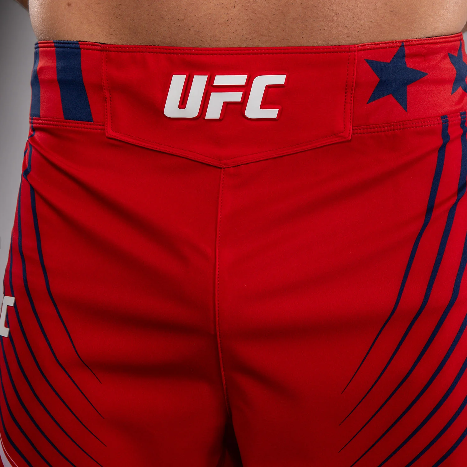 Men's Official UFC Freedom 250 by Venum Red Authentic Fight Night Short Fit Fight Short - Image 7
