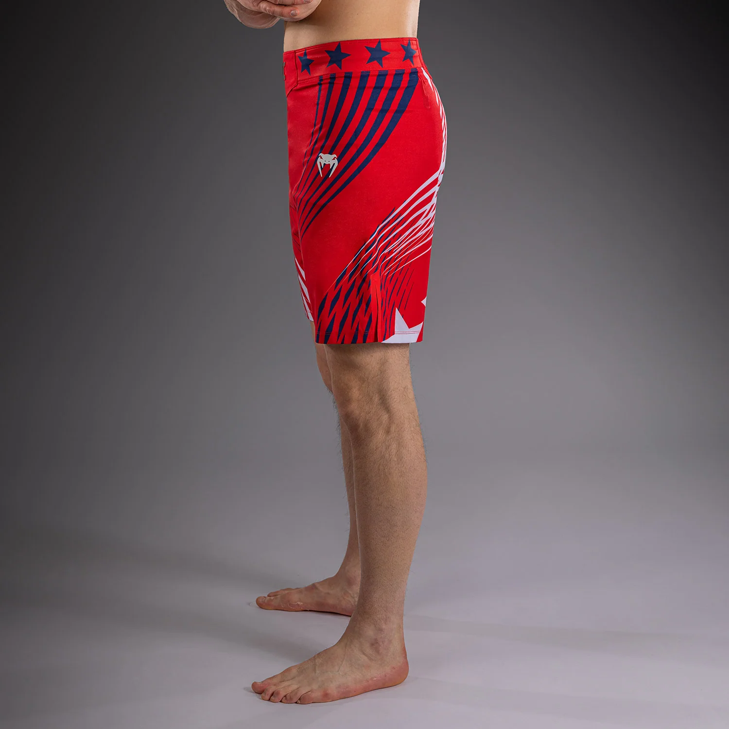 Men's UFC Freedom 250 by Venum Red Personalized Authentic Fight Night Long Fit Fight Short