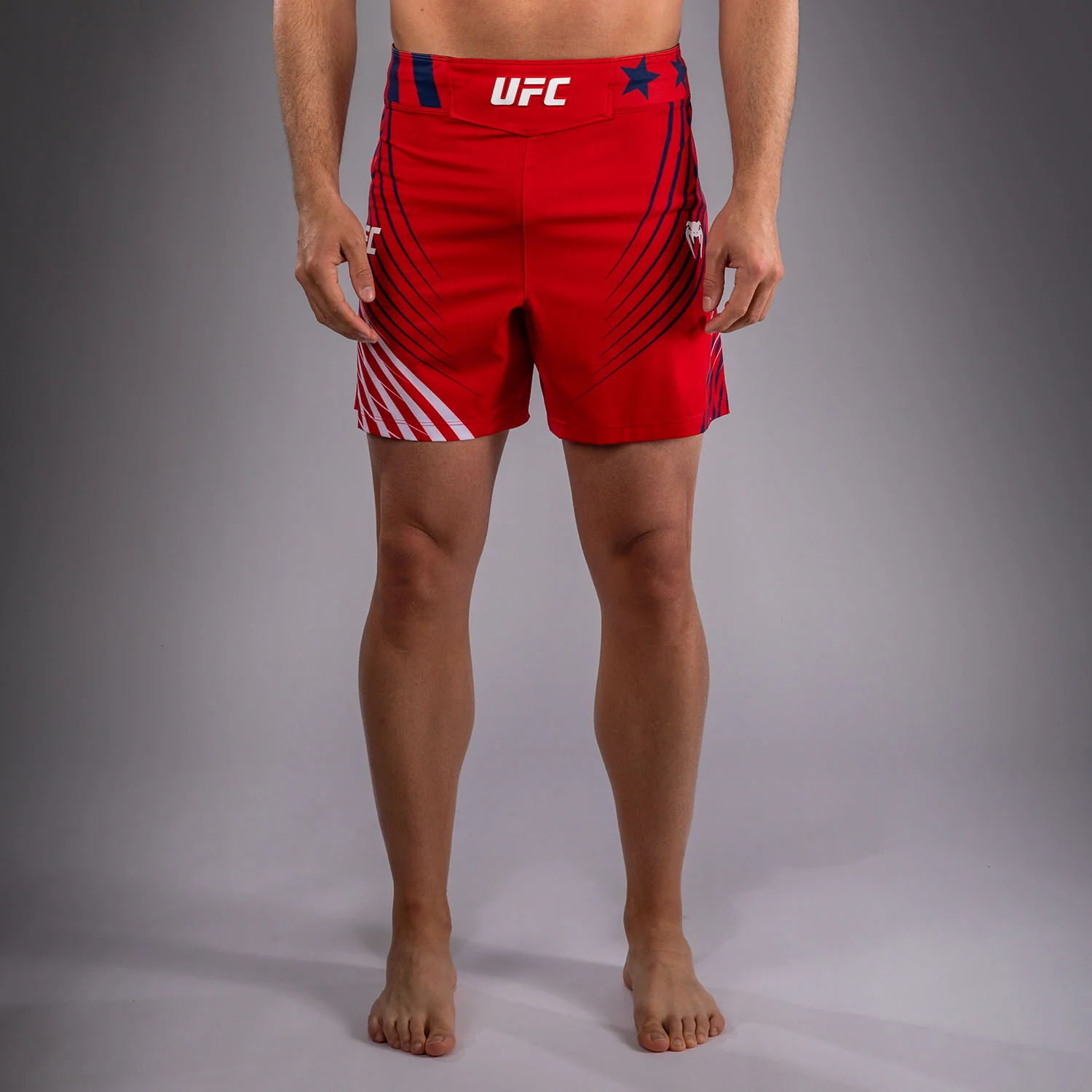 Men's UFC Freedom 250 by Venum Red Personalized Authentic Fight Night Short Fit Fight Short - Image 2