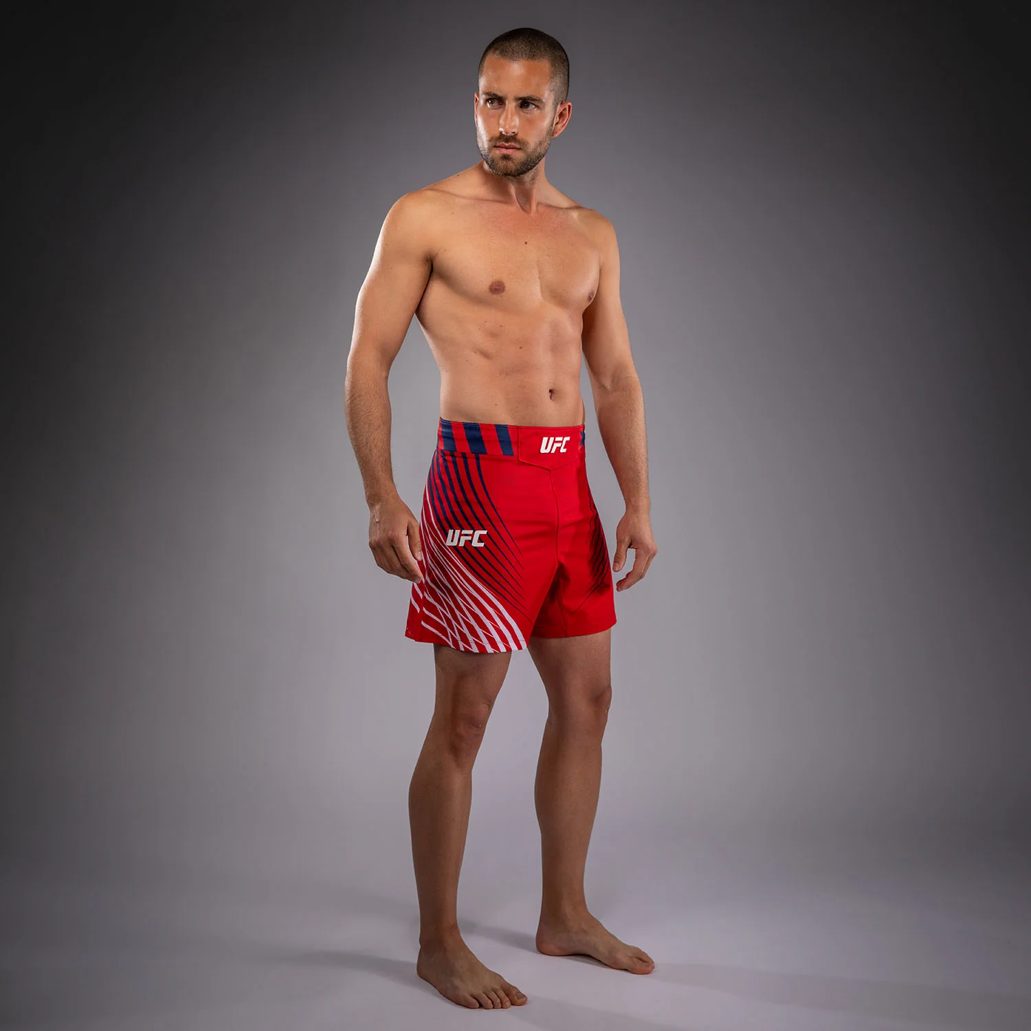 Men's UFC Freedom 250 by Venum Red Personalized Authentic Fight Night Short Fit Fight Short - Image 5