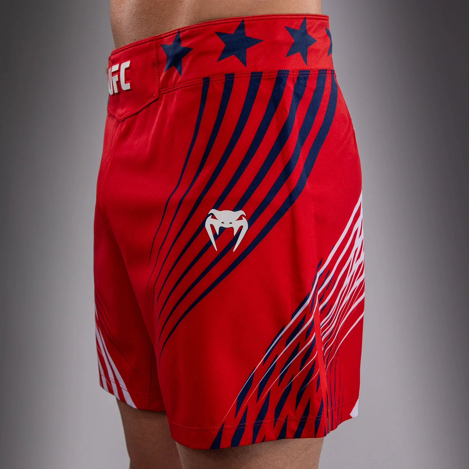 Men's UFC Freedom 250 by Venum Red Personalized Authentic Fight Night Short Fit Fight Short - Image 6