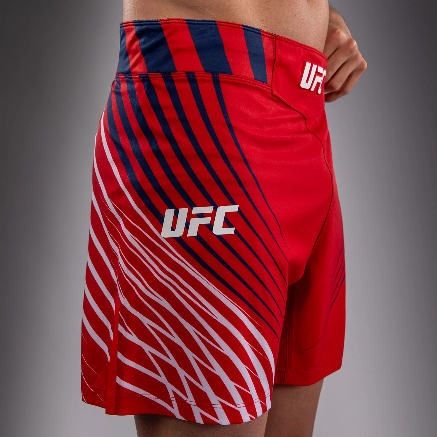 Men's UFC Freedom 250 by Venum Red Personalized Authentic Fight Night Short Fit Fight Short - Image 8