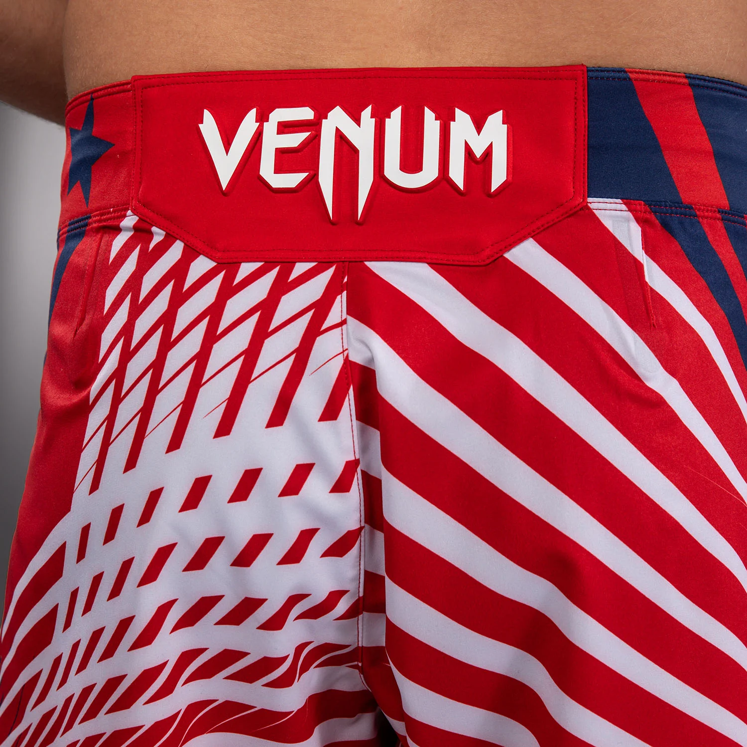 Men's UFC Freedom 250 by Venum Red Personalized Authentic Fight Night Short Fit Fight Short - Image 9