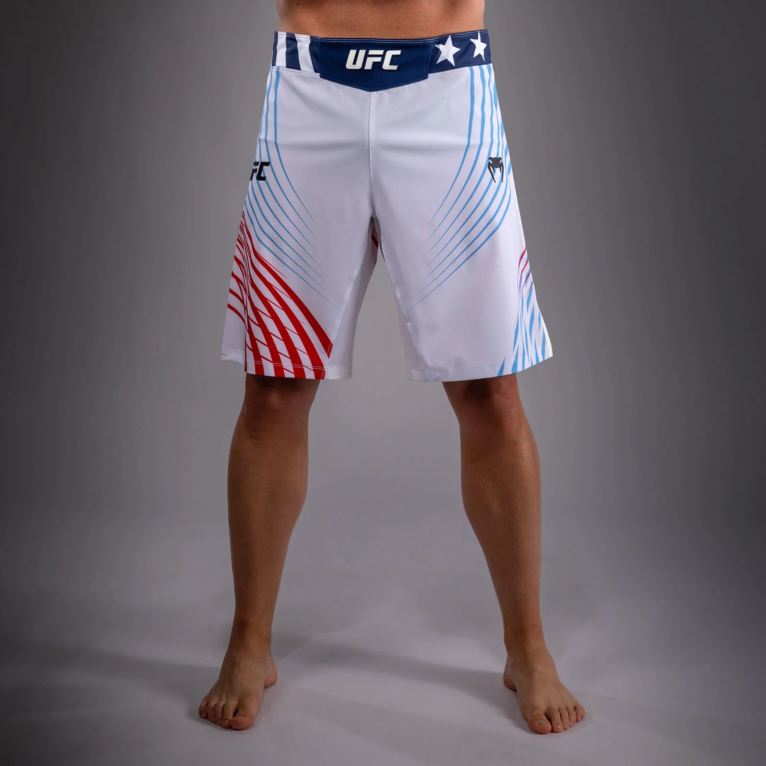 Men's UFC Freedom 250 by Venum White Personalized Authentic Fight Night Long Fit Fight Short - Image 2