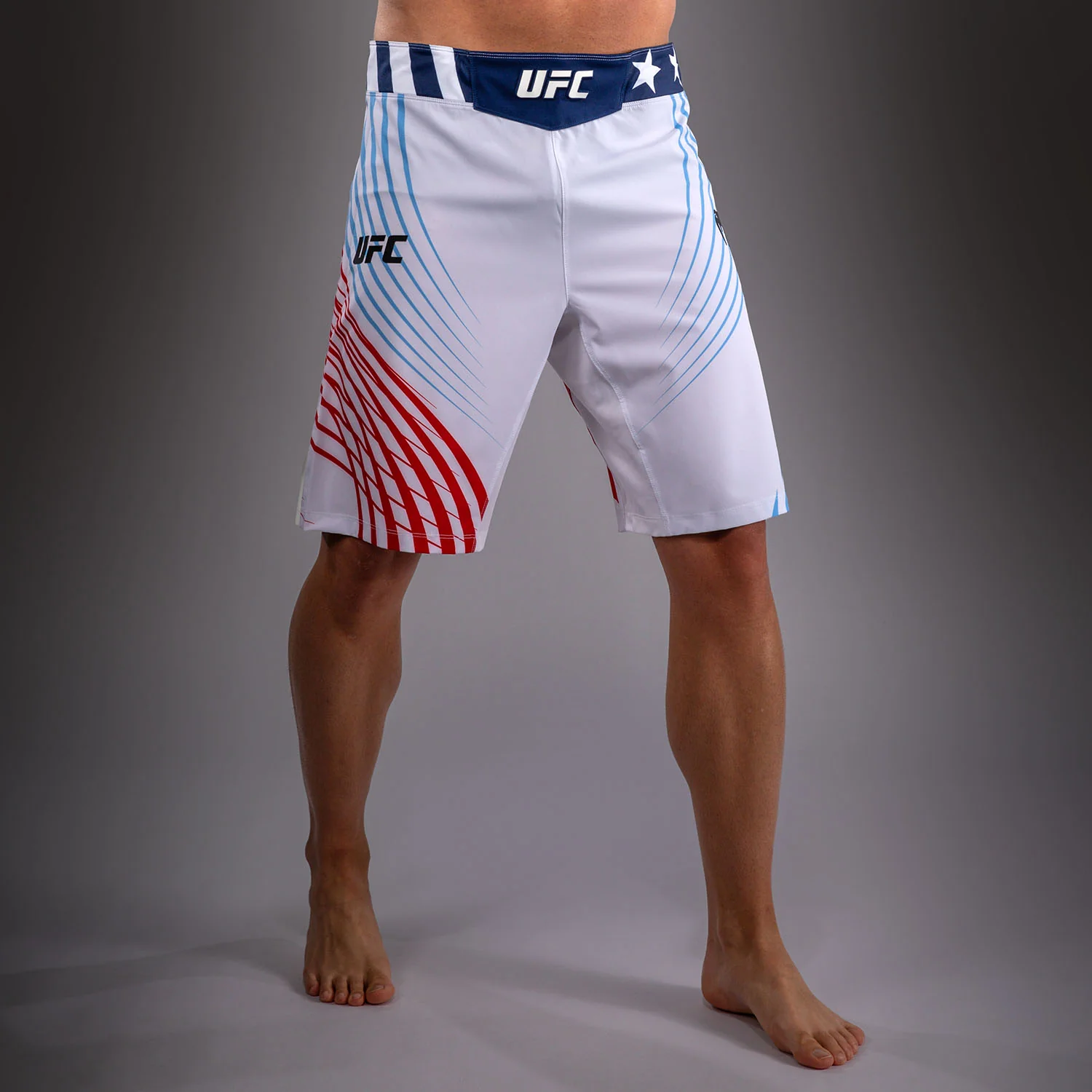 Men's UFC Freedom 250 by Venum White Personalized Authentic Fight Night Long Fit Fight Short - Image 3