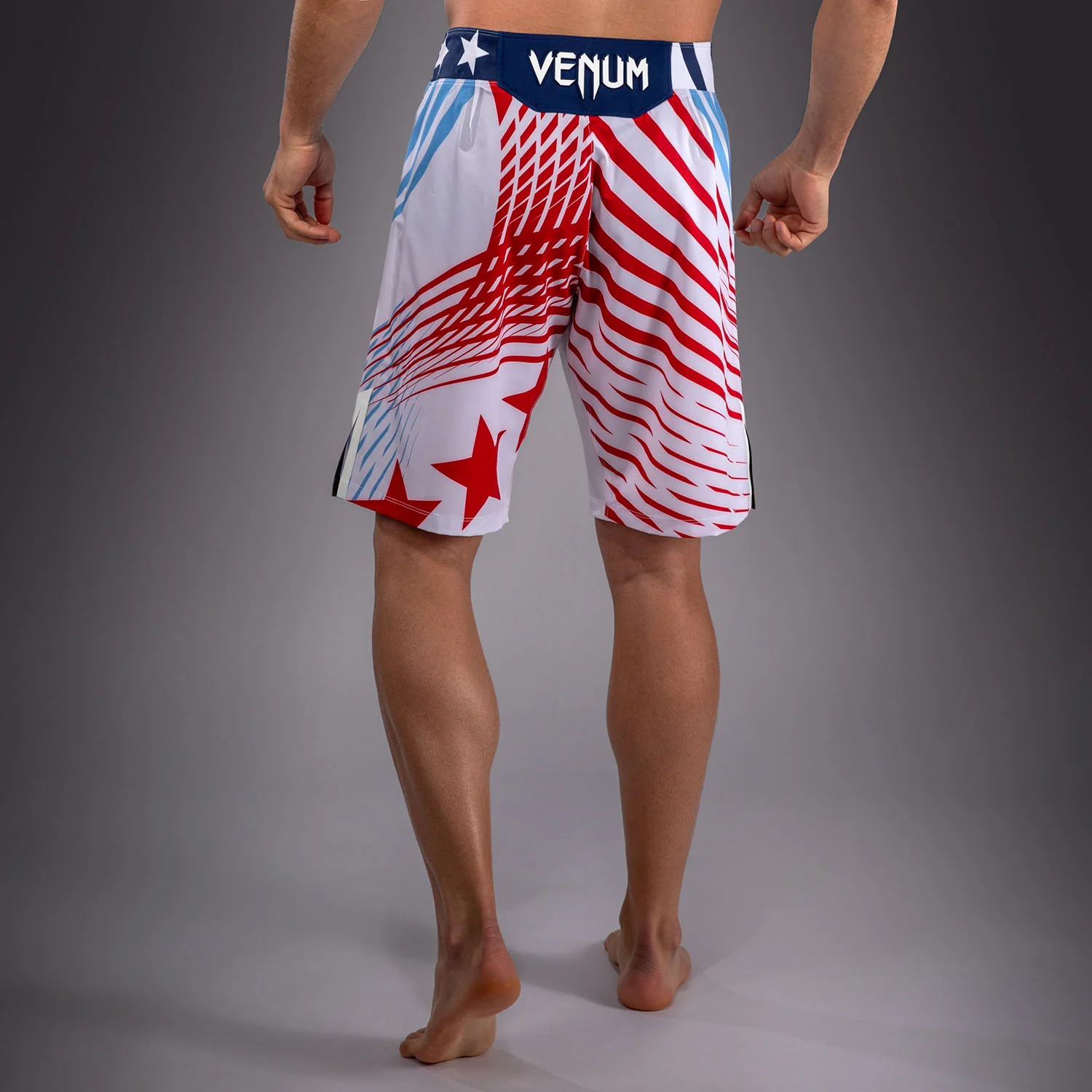 Men's UFC Freedom 250 by Venum White Personalized Authentic Fight Night Long Fit Fight Short - Image 4