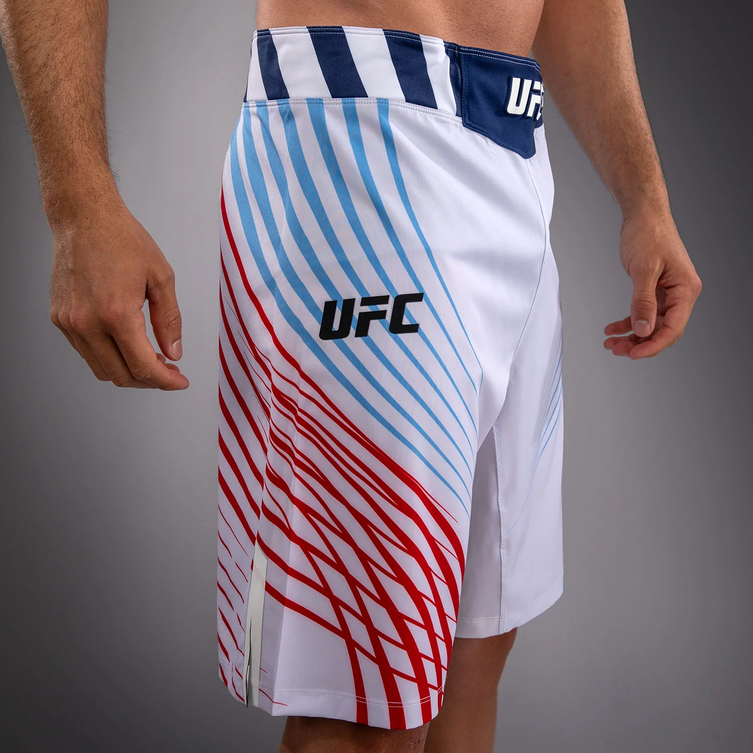 Men's UFC Freedom 250 by Venum White Personalized Authentic Fight Night Long Fit Fight Short - Image 5