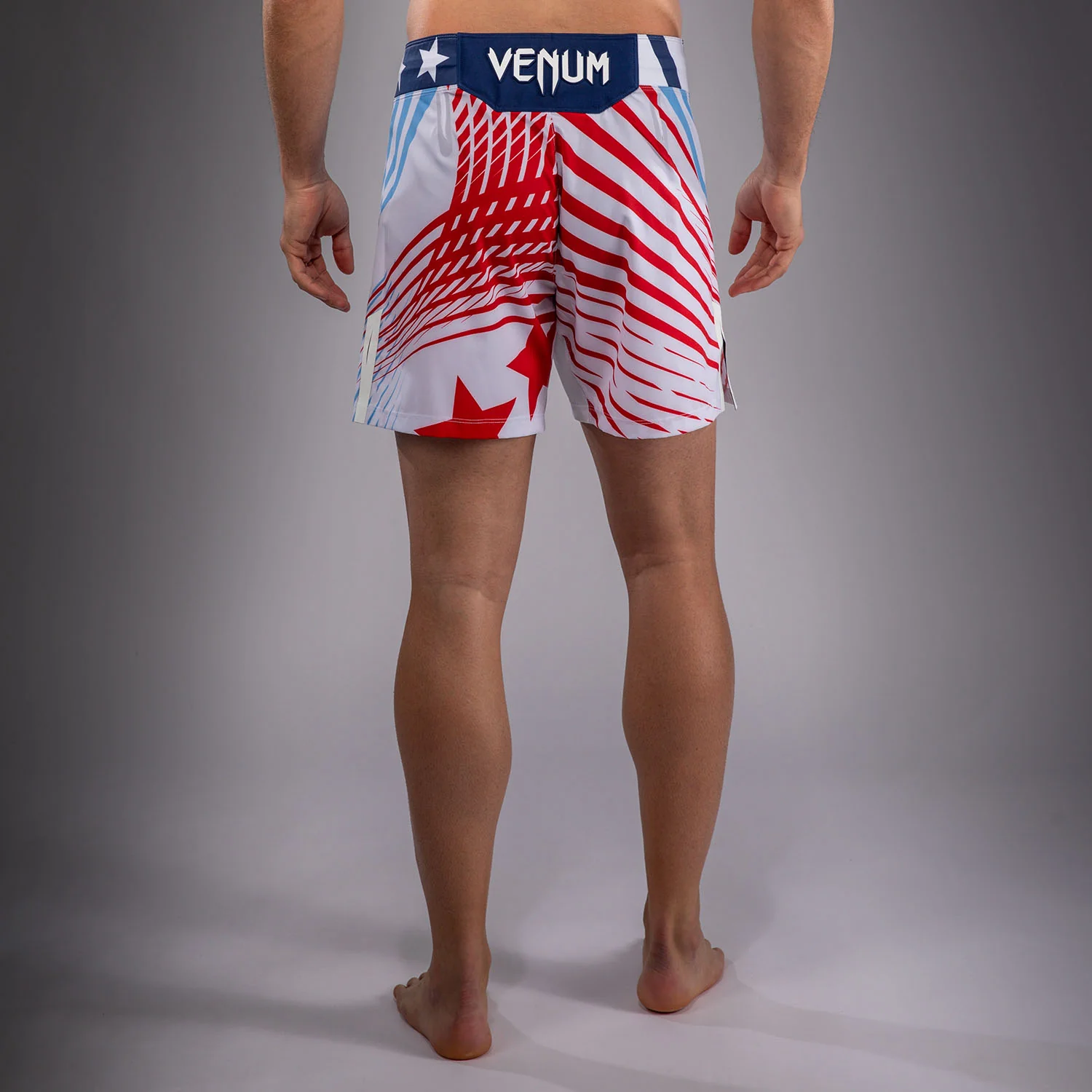 Men's UFC Freedom 250 by Venum White Personalized Authentic Fight Night Short Fit Fight Short - Image 4