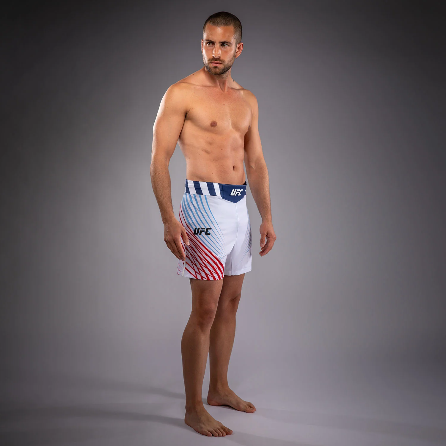 Men's UFC Freedom 250 by Venum White Personalized Authentic Fight Night Short Fit Fight Short - Image 5