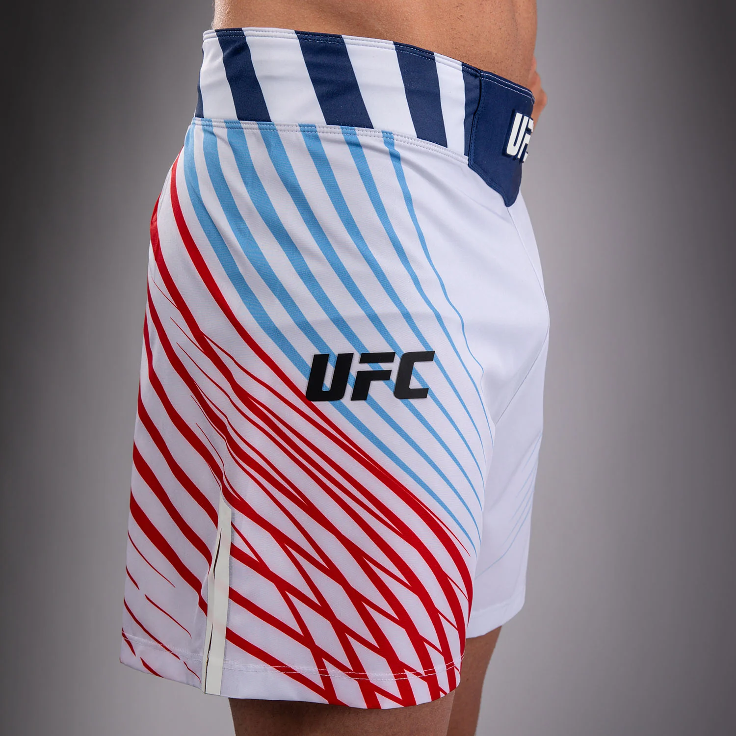 Men's UFC Freedom 250 by Venum White Personalized Authentic Fight Night Short Fit Fight Short - Image 7
