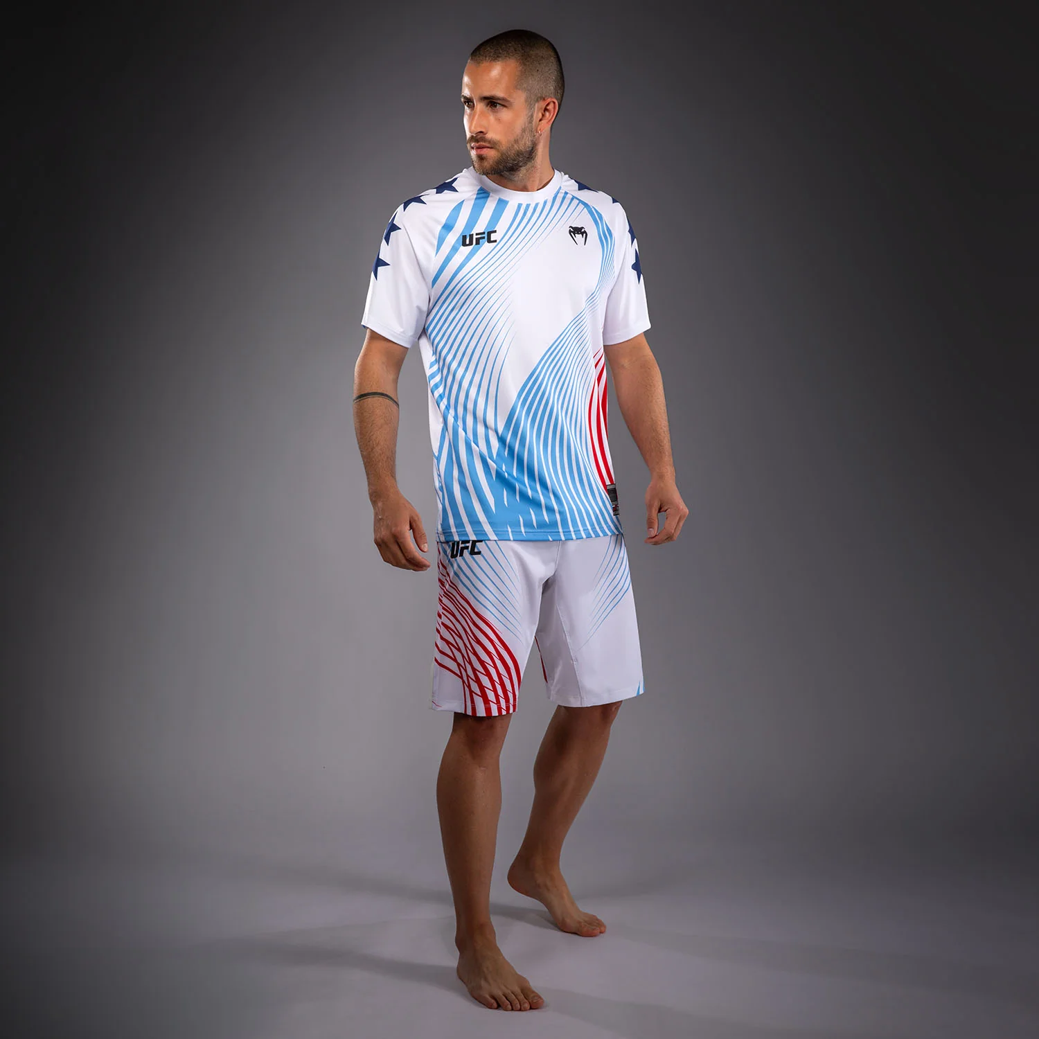 Men's UFC Freedom 250 by Venum White Personalized Authentic Fight Night Walkout Jersey - Image 3