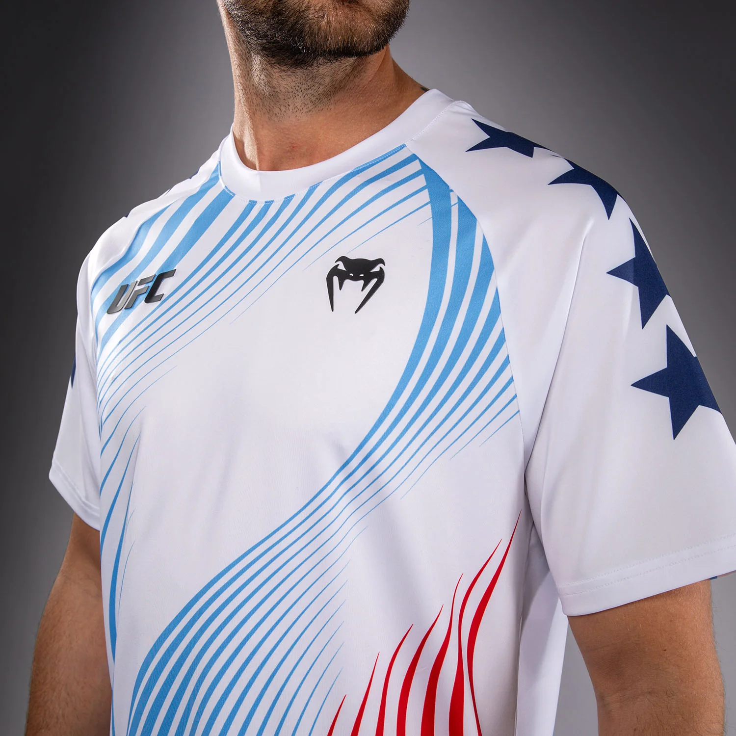 Men's UFC Freedom 250 by Venum White Personalized Authentic Fight Night Walkout Jersey - Image 6