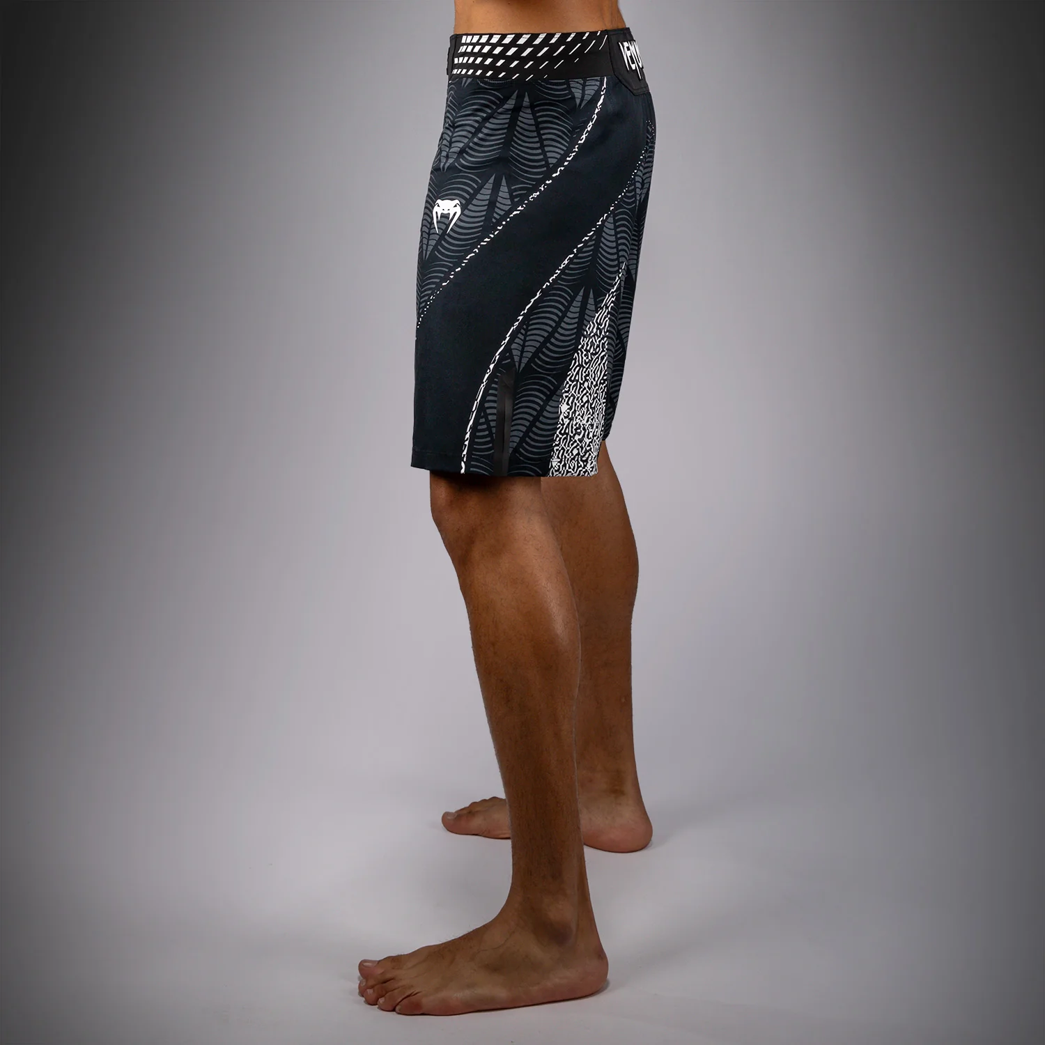Men's UFC Zenith by Venum Black Authentic Fight Night Long Fit Fight Short - Image 2