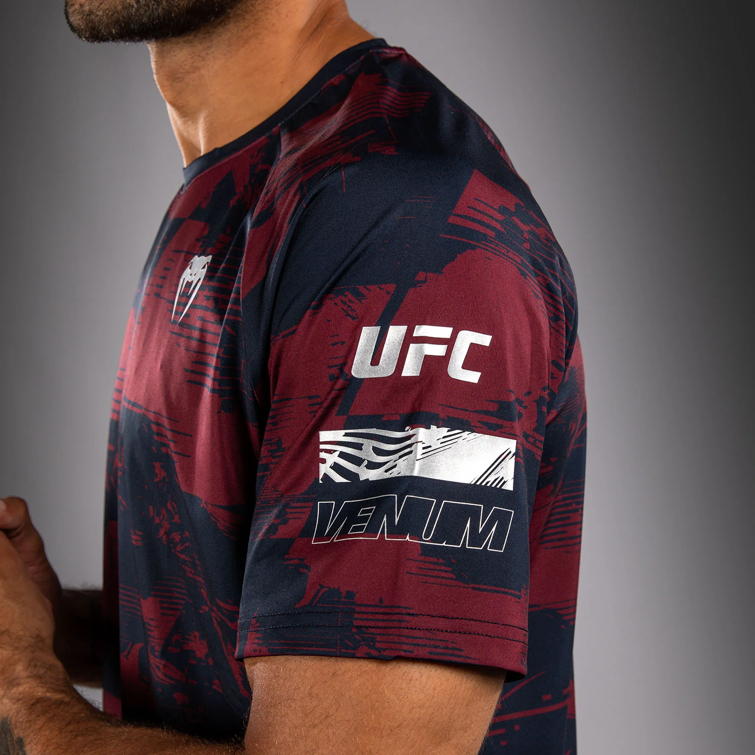 Men's UFC Zenith by Venum Burgundy Authentic Fight Week Performance Short Sleeve T-Shirt - Image 6