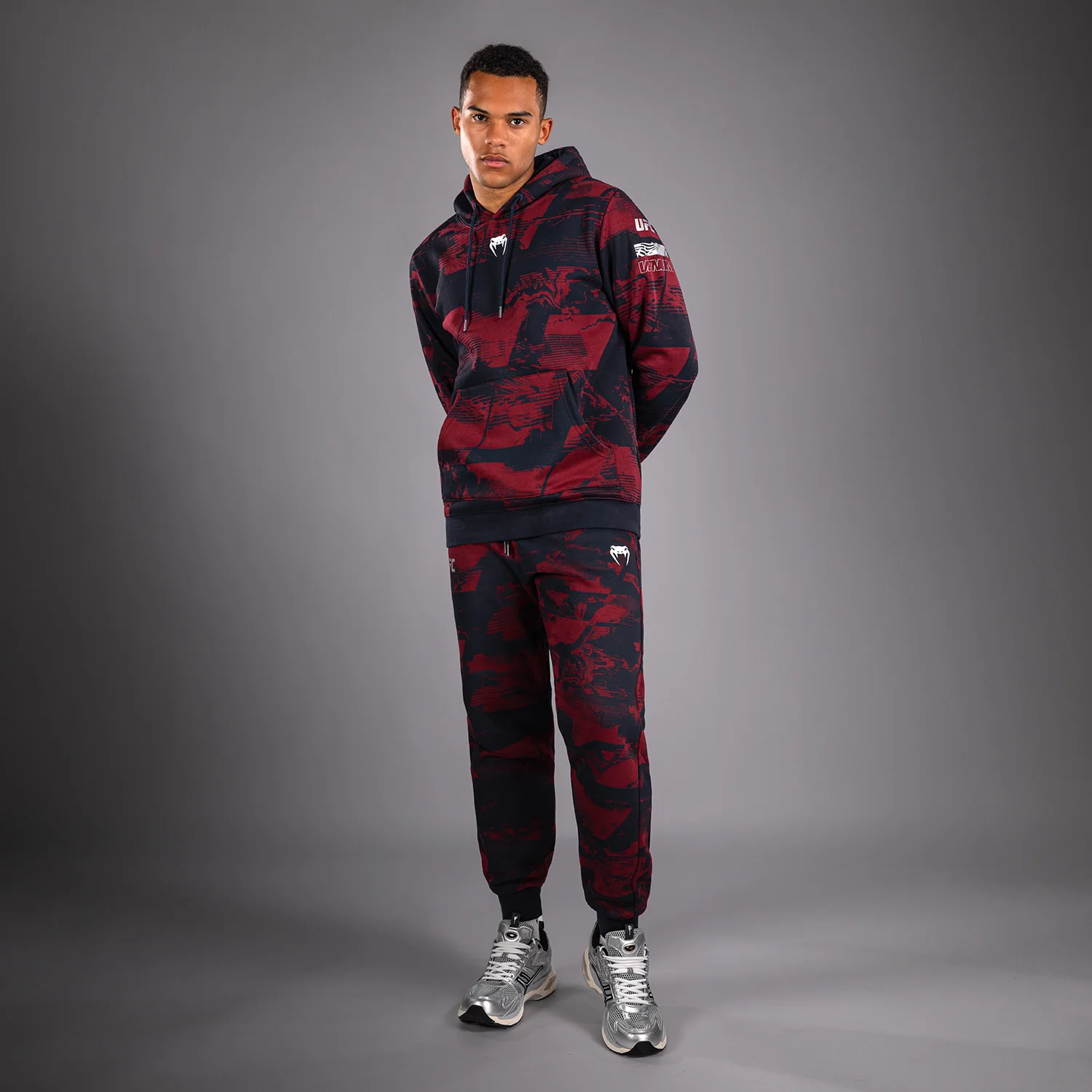 Men's UFC Zenith by Venum Burgundy Authentic Fight Week Pullover Hoodie - Image 10