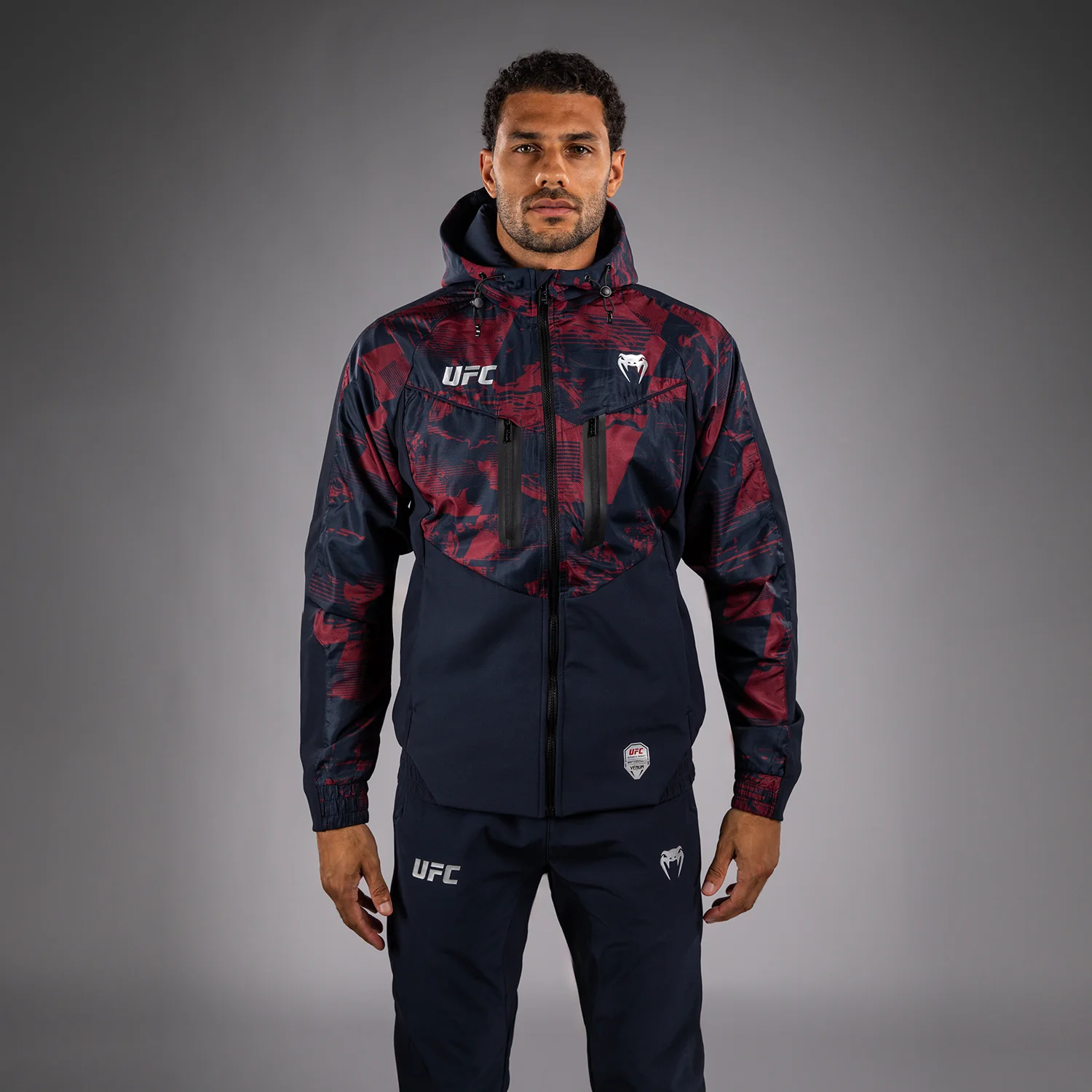 Men's UFC Zenith by Venum Burgundy Authentic Fight Week Zip Hoodie