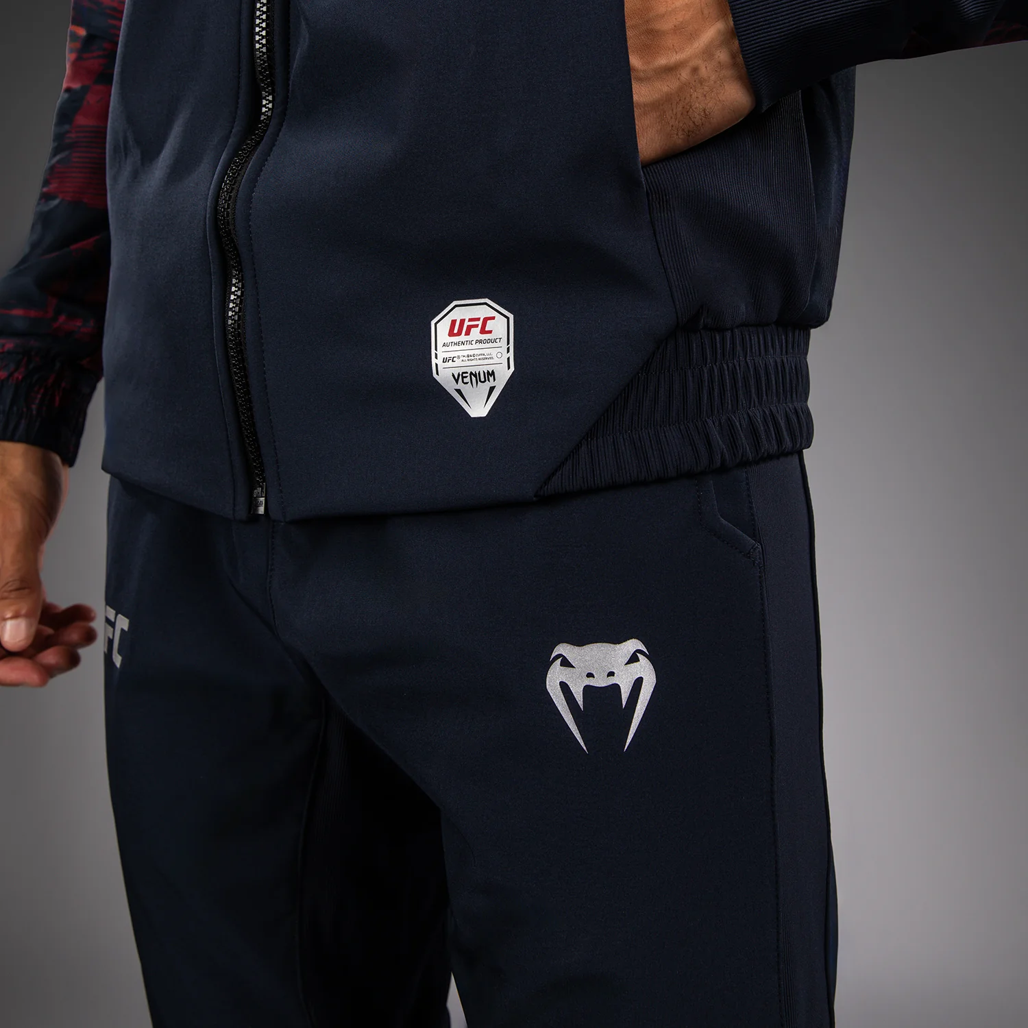 Men's UFC Zenith by Venum Burgundy Authentic Fight Week Zip Hoodie - Image 6
