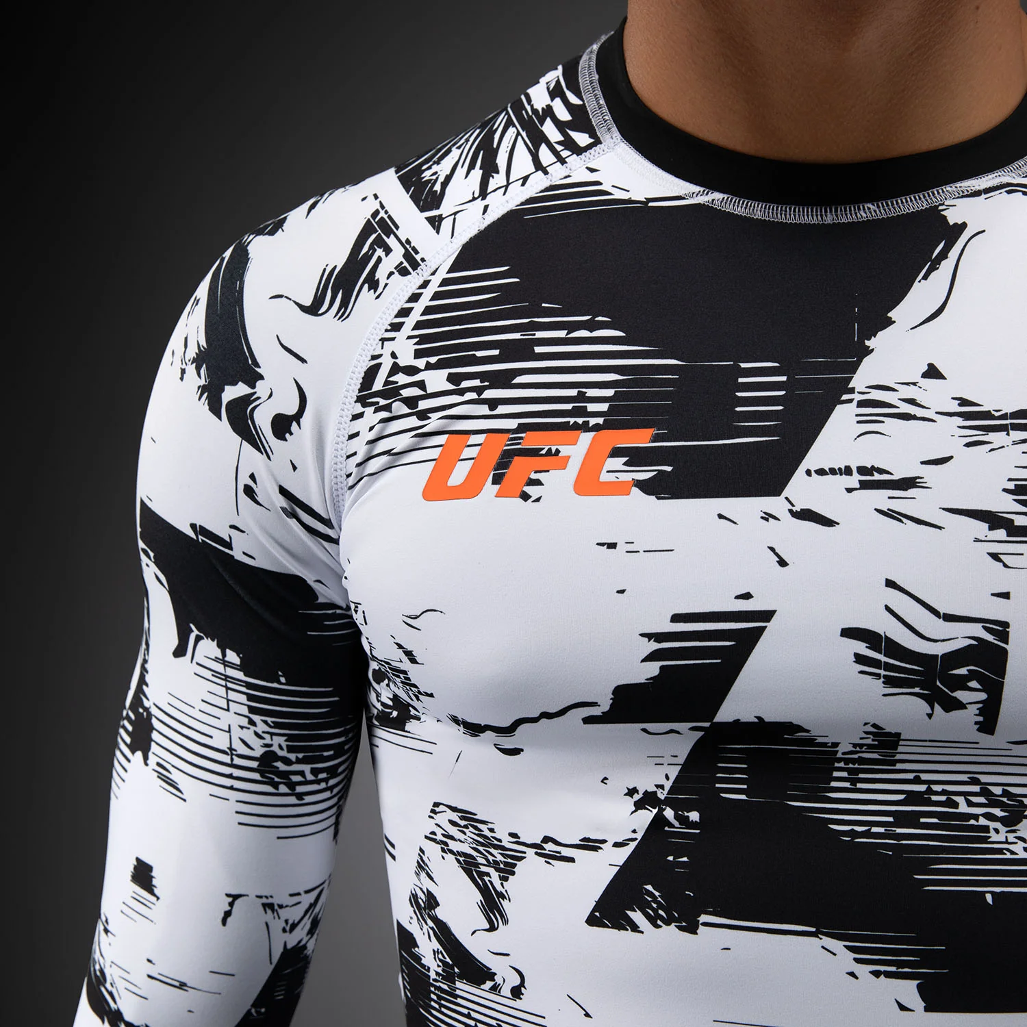 Men's UFC Zenith by Venum White Authentic Fight Week Performance Long Sleeve Rashguard - Image 7
