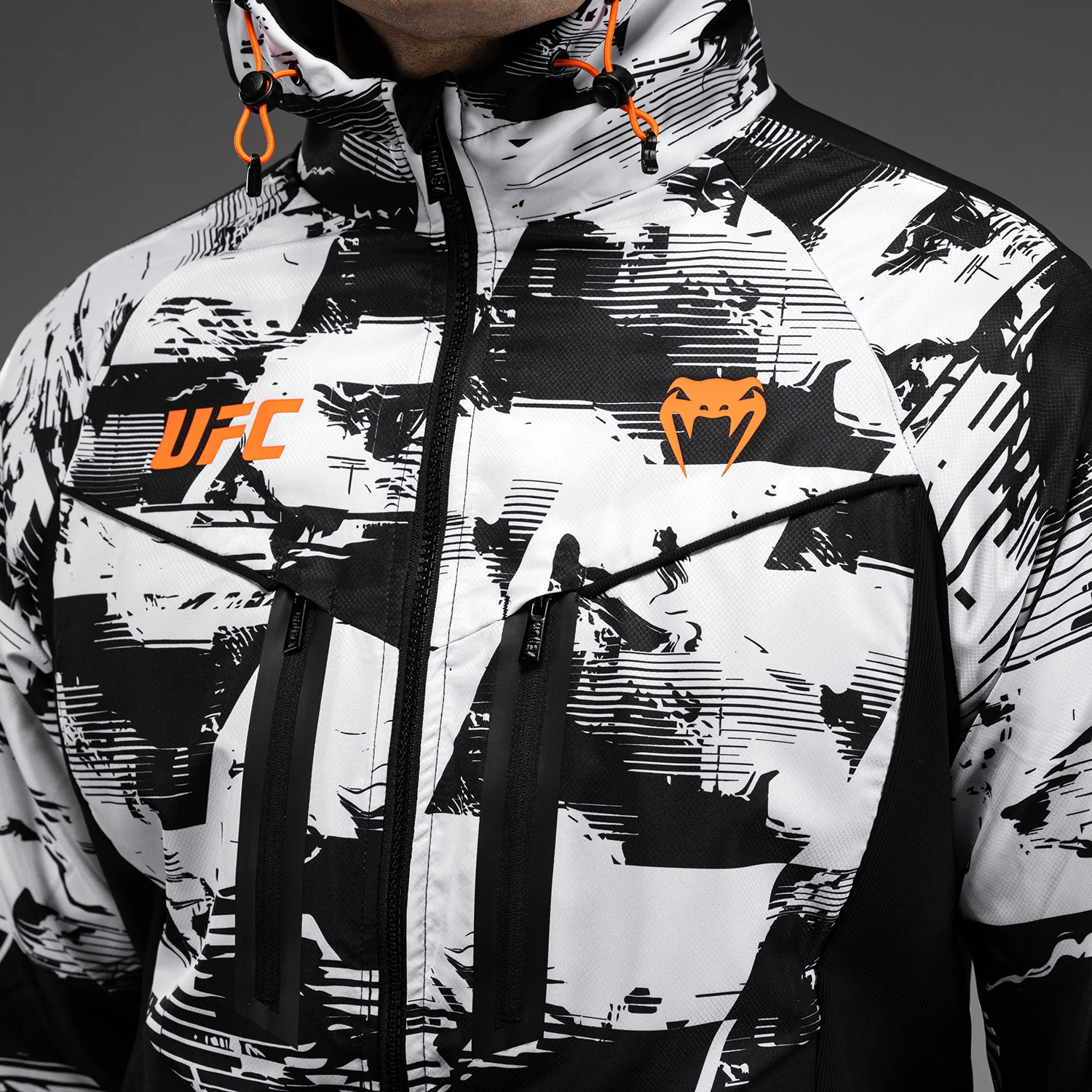 Men's UFC Zenith by Venum White Authentic Fight Week Zip Hoodie - Image 4
