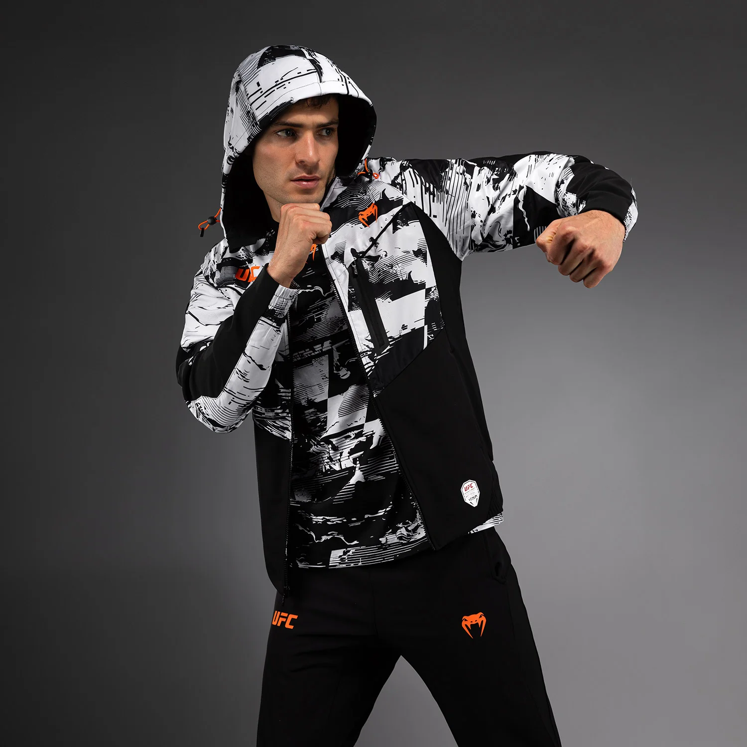 Men's UFC Zenith by Venum White Authentic Fight Week Zip Hoodie - Image 6