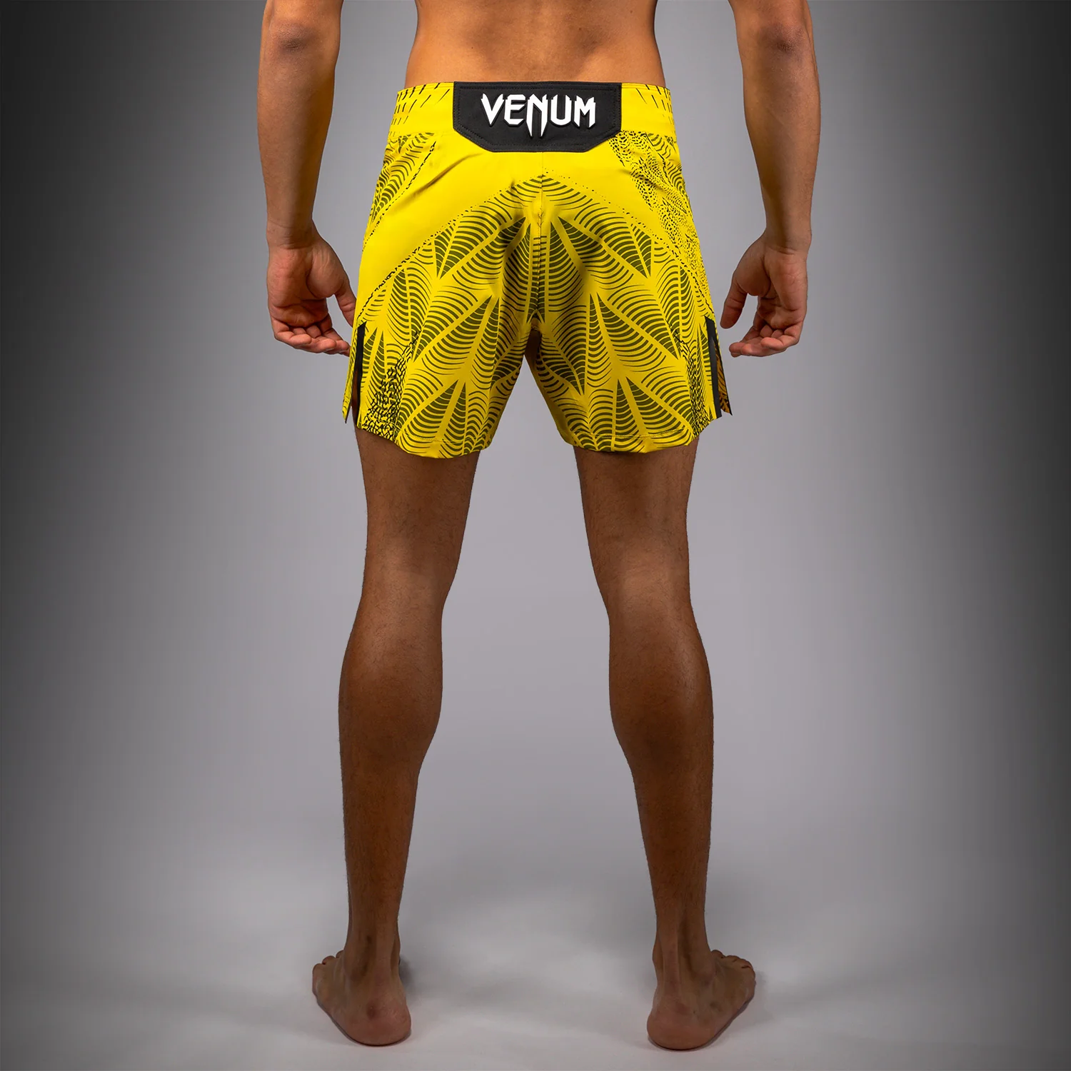 Men's UFC Zenith by Venum Yellow Authentic Fight Night Short Fit Fight Short - Image 4