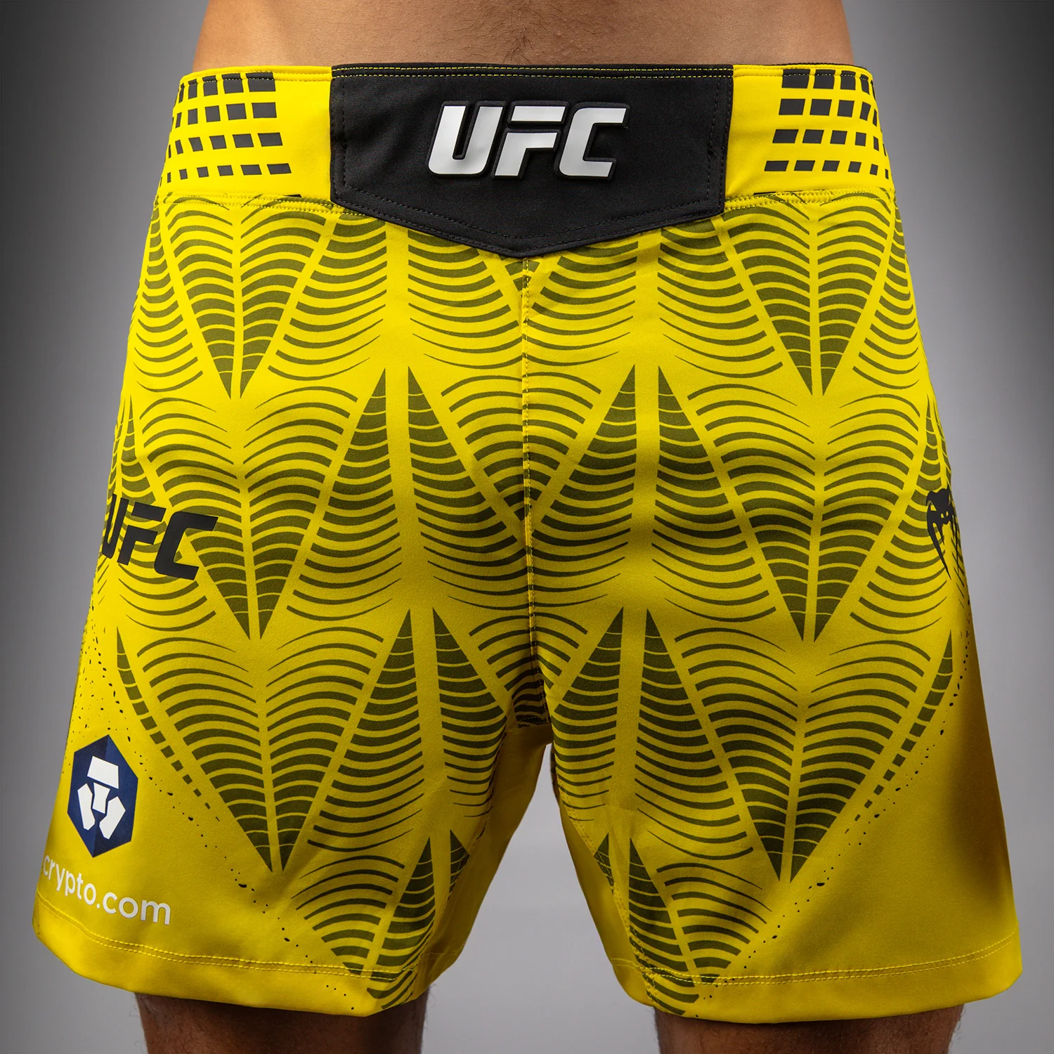 Men's UFC Zenith by Venum Yellow Authentic Fight Night Short Fit Fight Short - Image 5