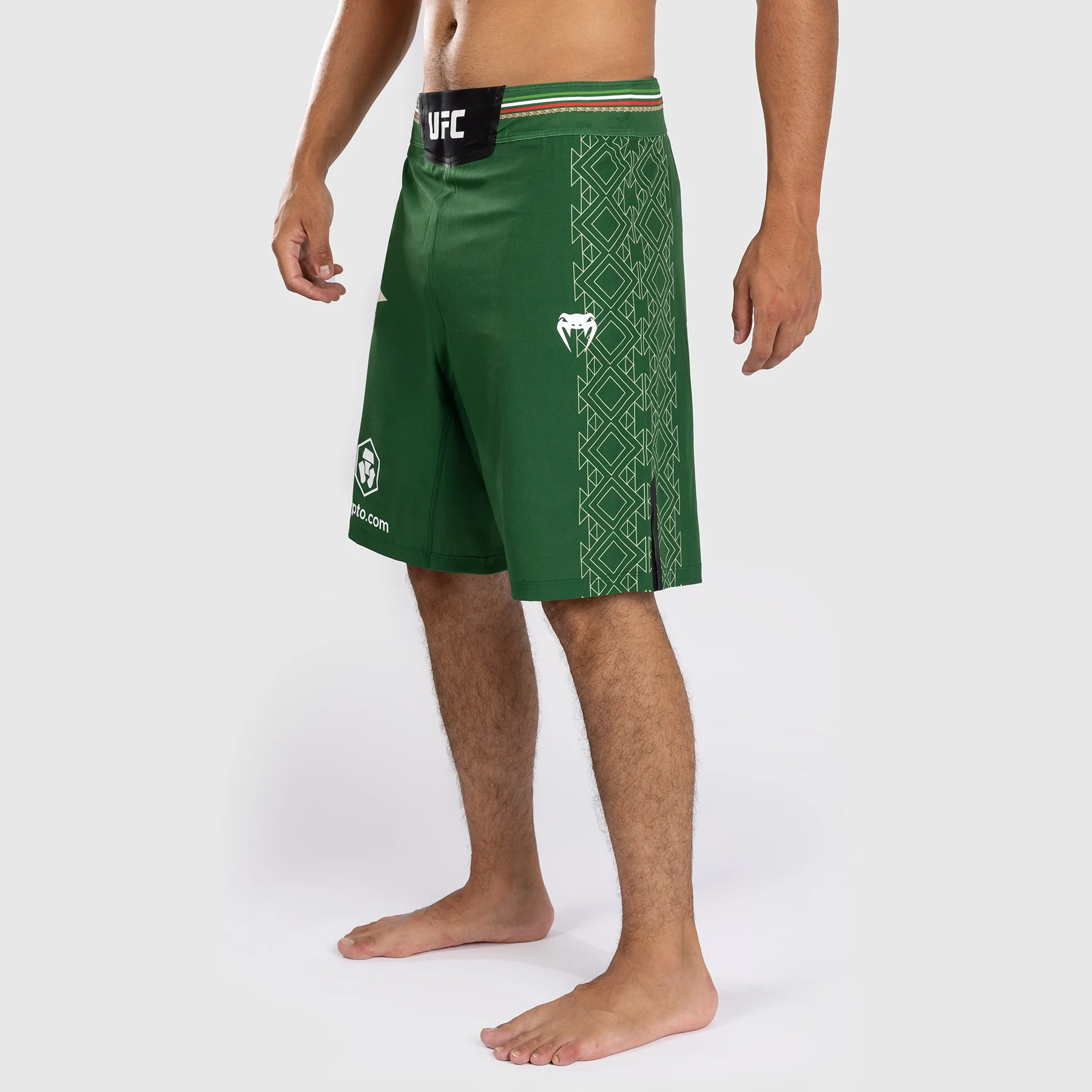 Noche UFC By Venum Authentic Fight Night Men’s Fight Short - Long Fit - Green - Image 2