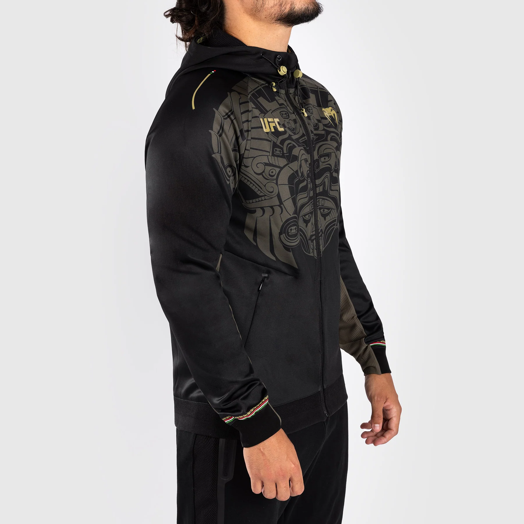 Noche UFC By Venum Authentic Fight Night Men’s Walkout Hoodie - Black - Image 3