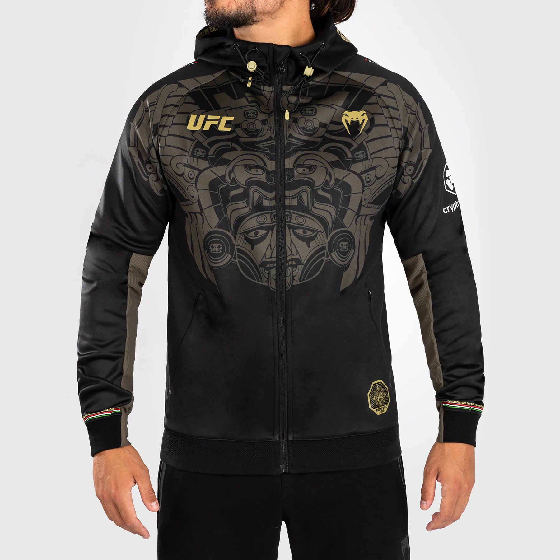 Noche UFC By Venum Authentic Fight Night Men’s Walkout Hoodie - Black - Image 4