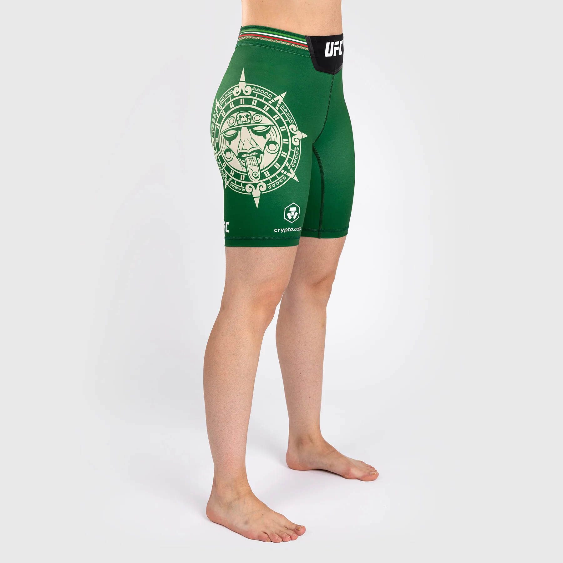 Noche UFC by Venum Authentic Fight Night Women’s Vale Tudo Short - Long Fit - Green - Image 4