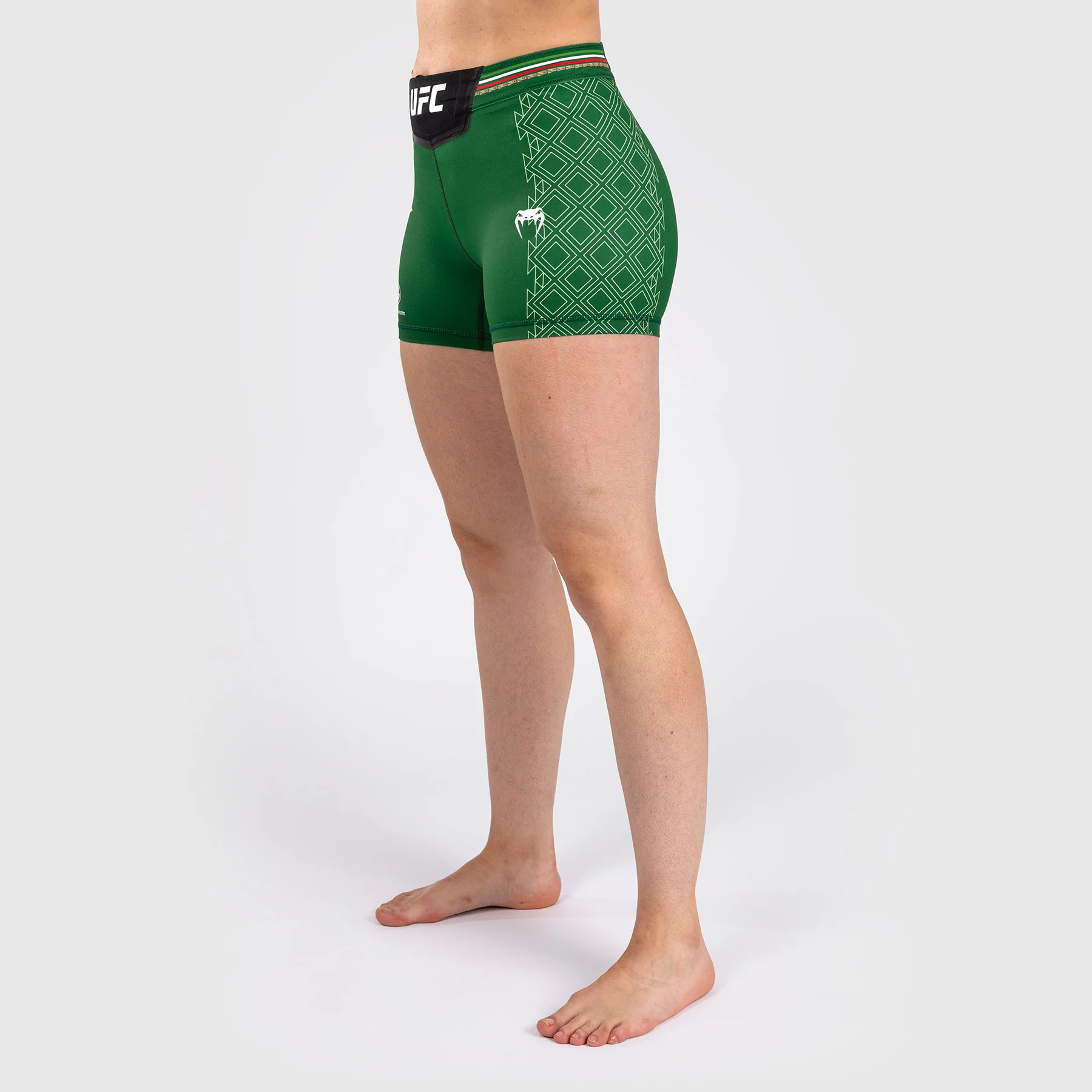 Noche UFC by Venum Authentic Fight Night Women’s Vale Tudo Short - Short Fit - Green - Image 3