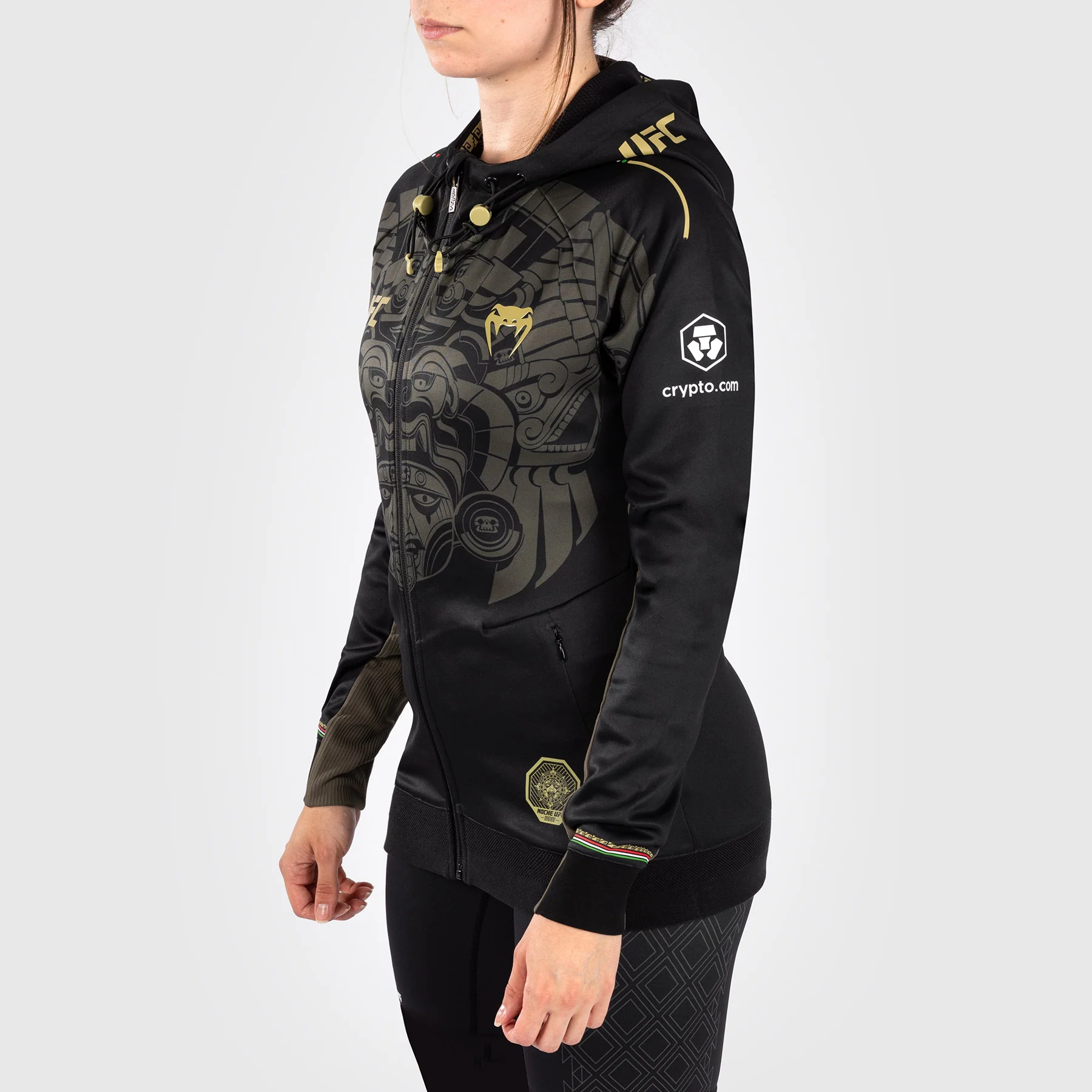 Noche UFC By Venum Authentic Fight Night Women’s Walkout Hoodie - Black - Image 2
