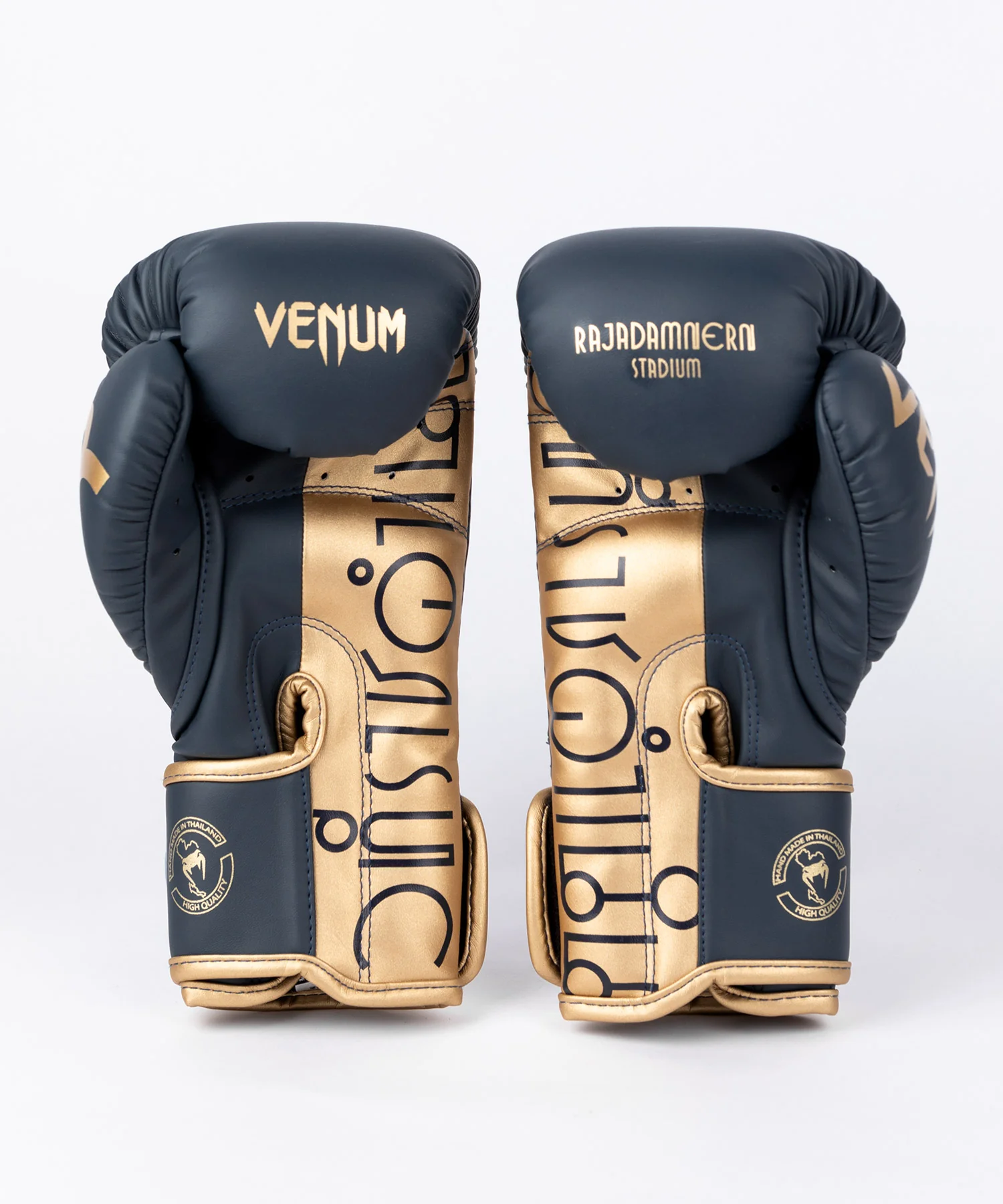 RAJADAMNERN X Venum Boxing Gloves - Navy Blue - Image 3