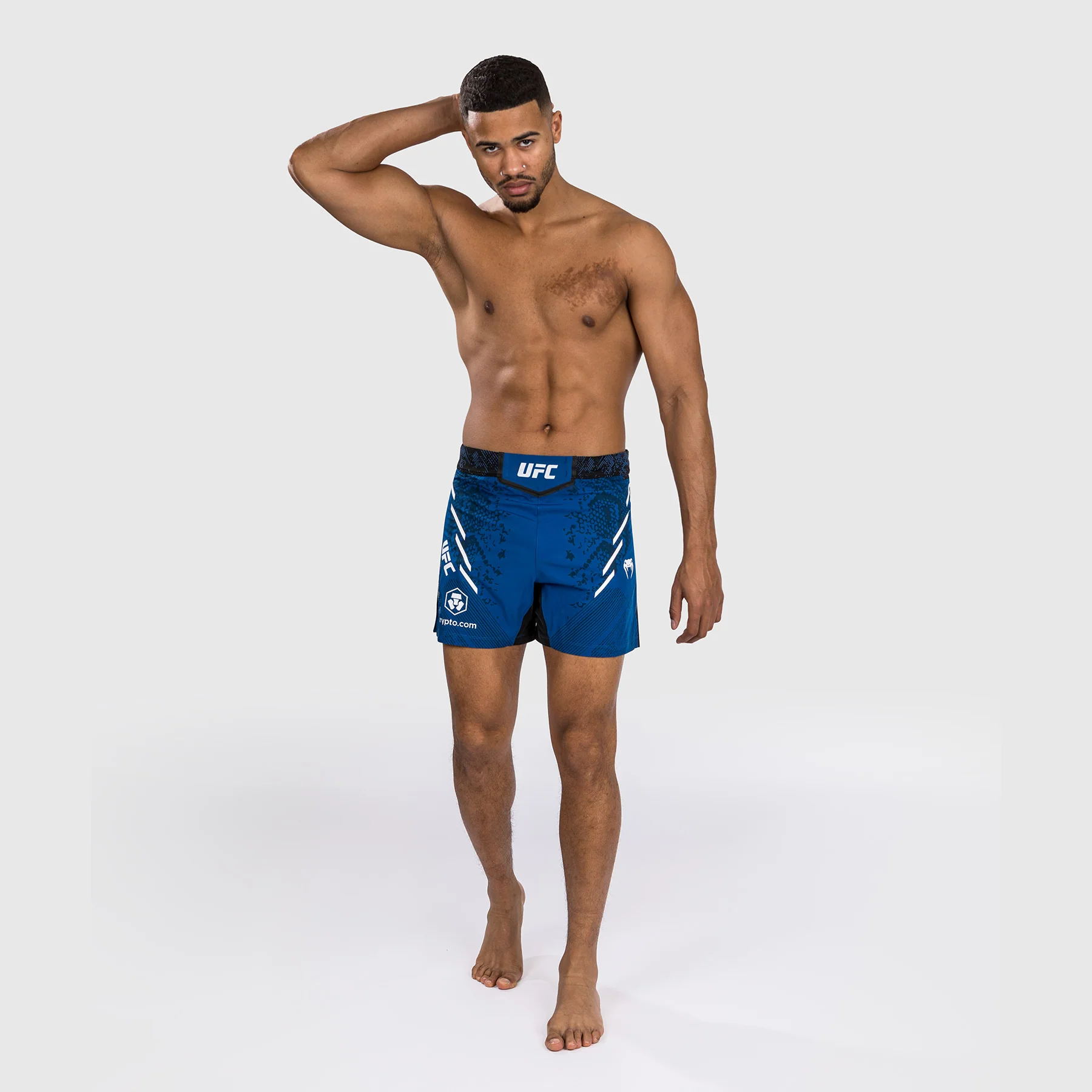 UFC Adrenaline by Venum Personalized Authentic Fight Night Men's Fight Short - Short Fit - Blue - Image 2
