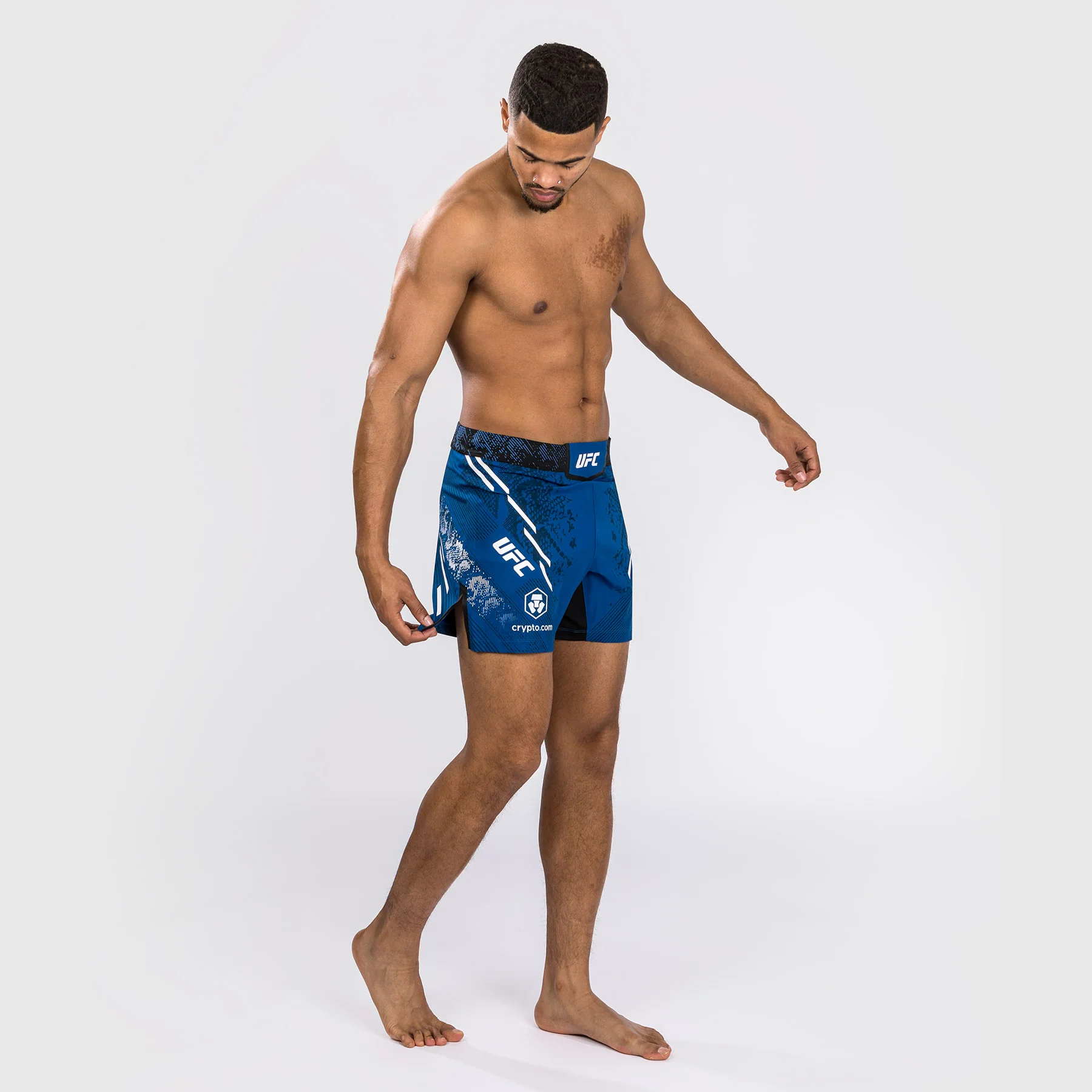 UFC Adrenaline by Venum Personalized Authentic Fight Night Men's Fight Short - Short Fit - Blue - Image 4