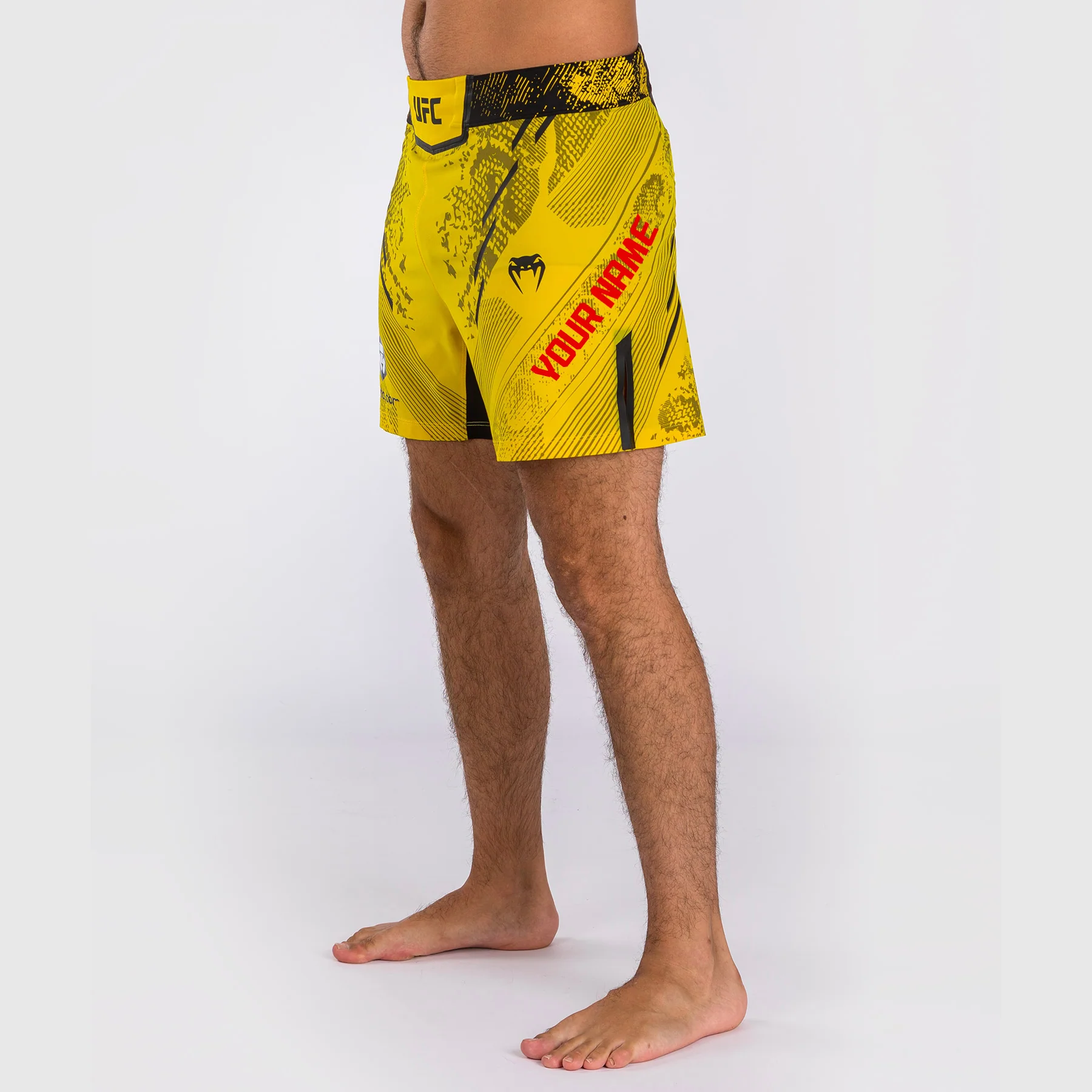 UFC Adrenaline by Venum Personalized Authentic Fight Night Men's Fight Short - Short Fit - Yellow