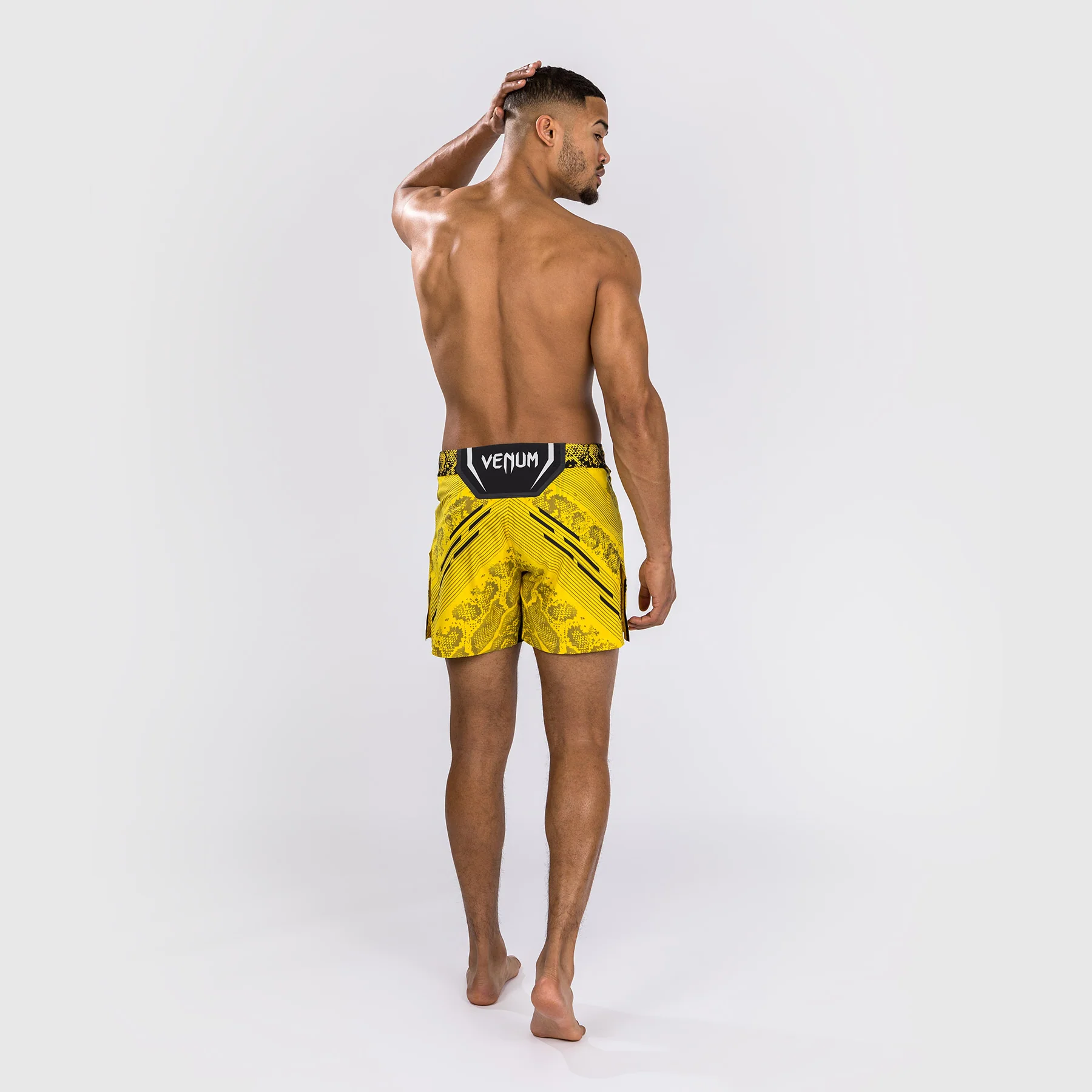 UFC Adrenaline by Venum Personalized Authentic Fight Night Men's Fight Short - Short Fit - Yellow - Image 4