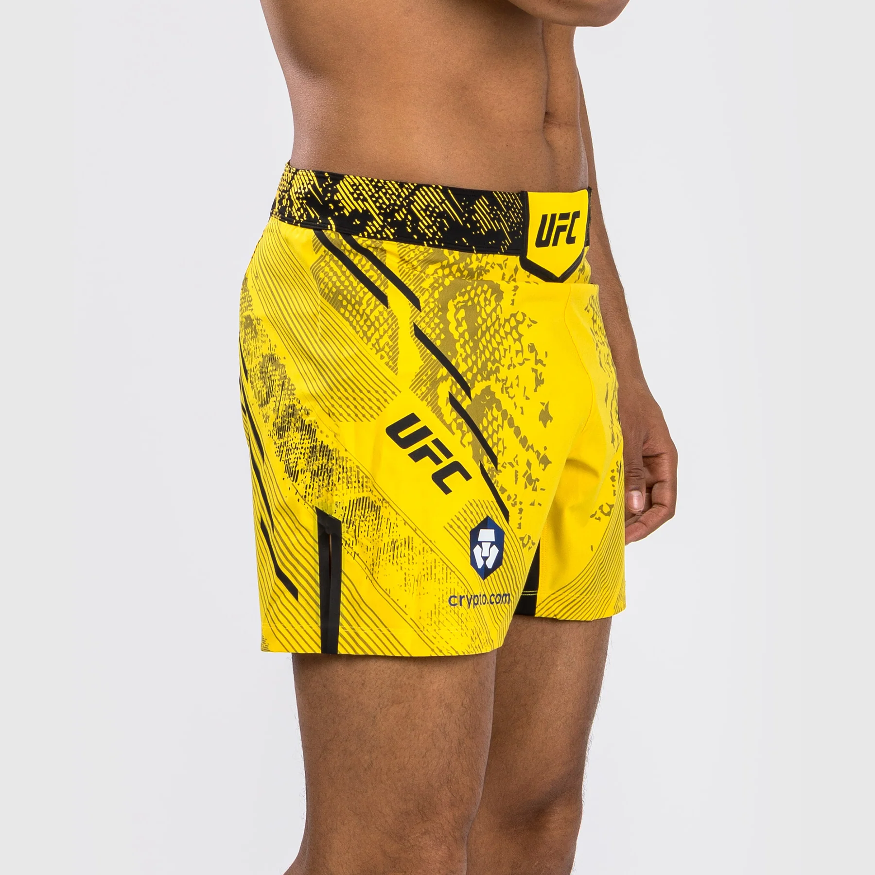 UFC Adrenaline by Venum Personalized Authentic Fight Night Men's Fight Short - Short Fit - Yellow - Image 5