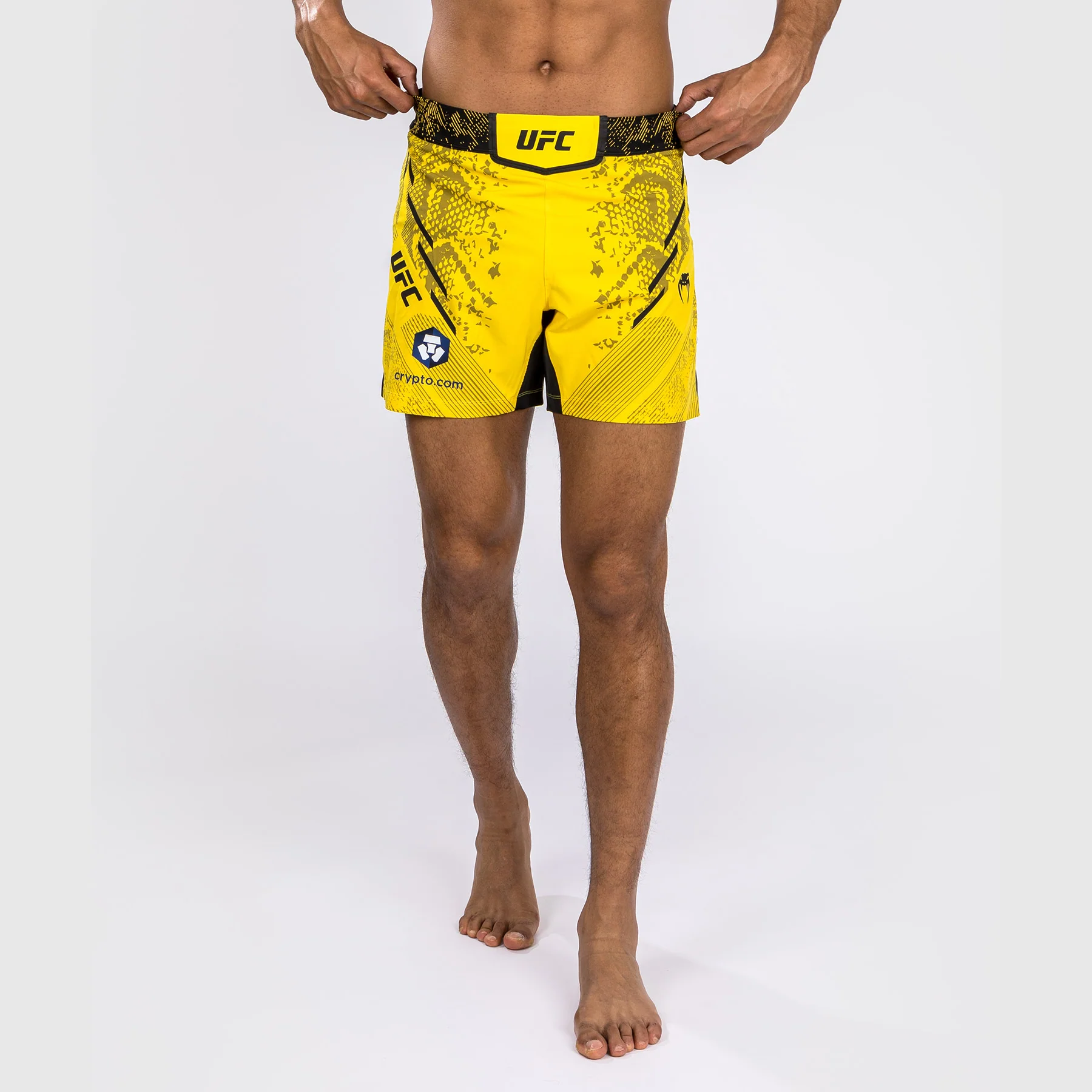 UFC Adrenaline by Venum Personalized Authentic Fight Night Men's Fight Short - Short Fit - Yellow - Image 7